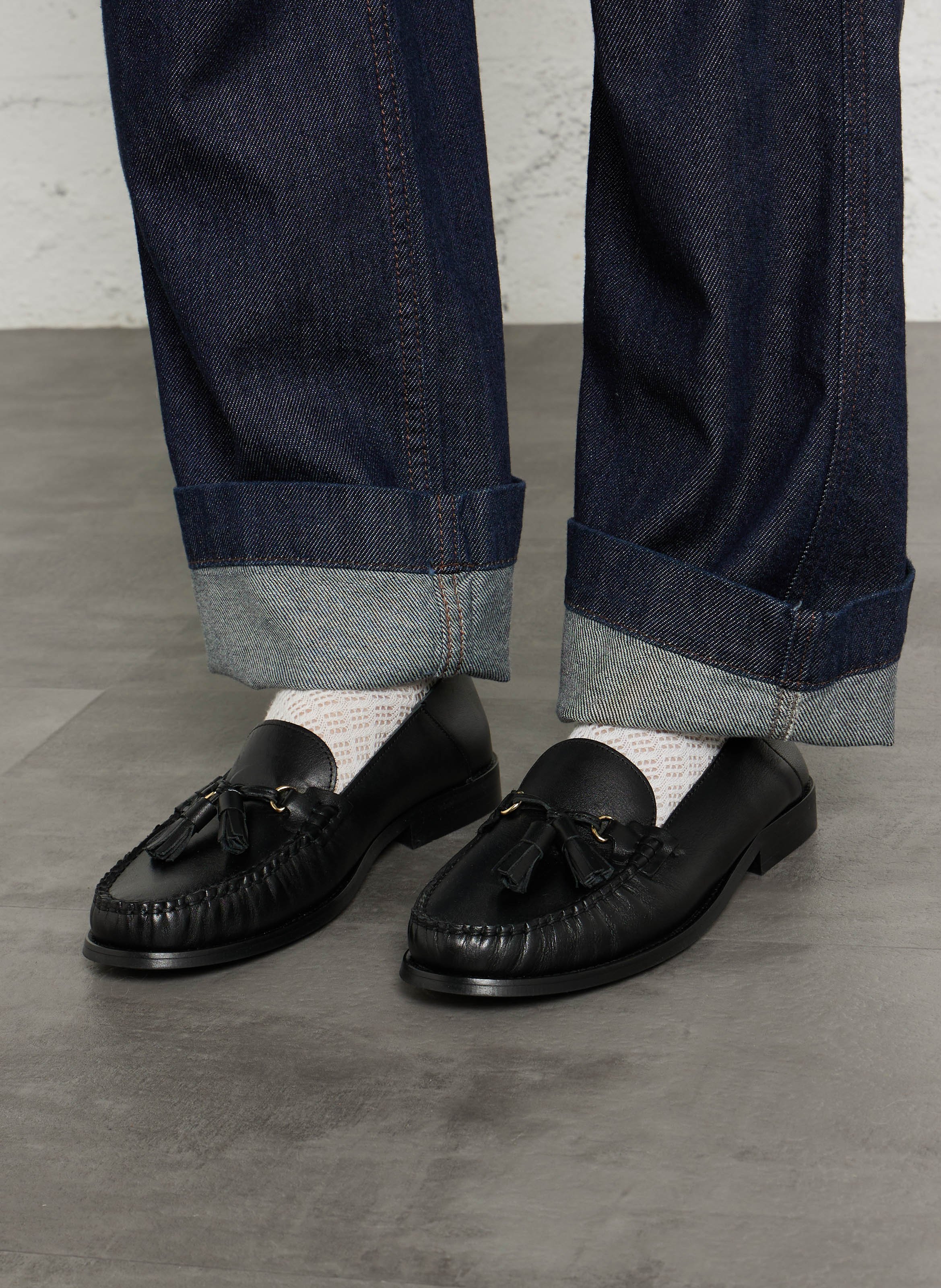 Leather Loafers MELLOW YELLOW Black