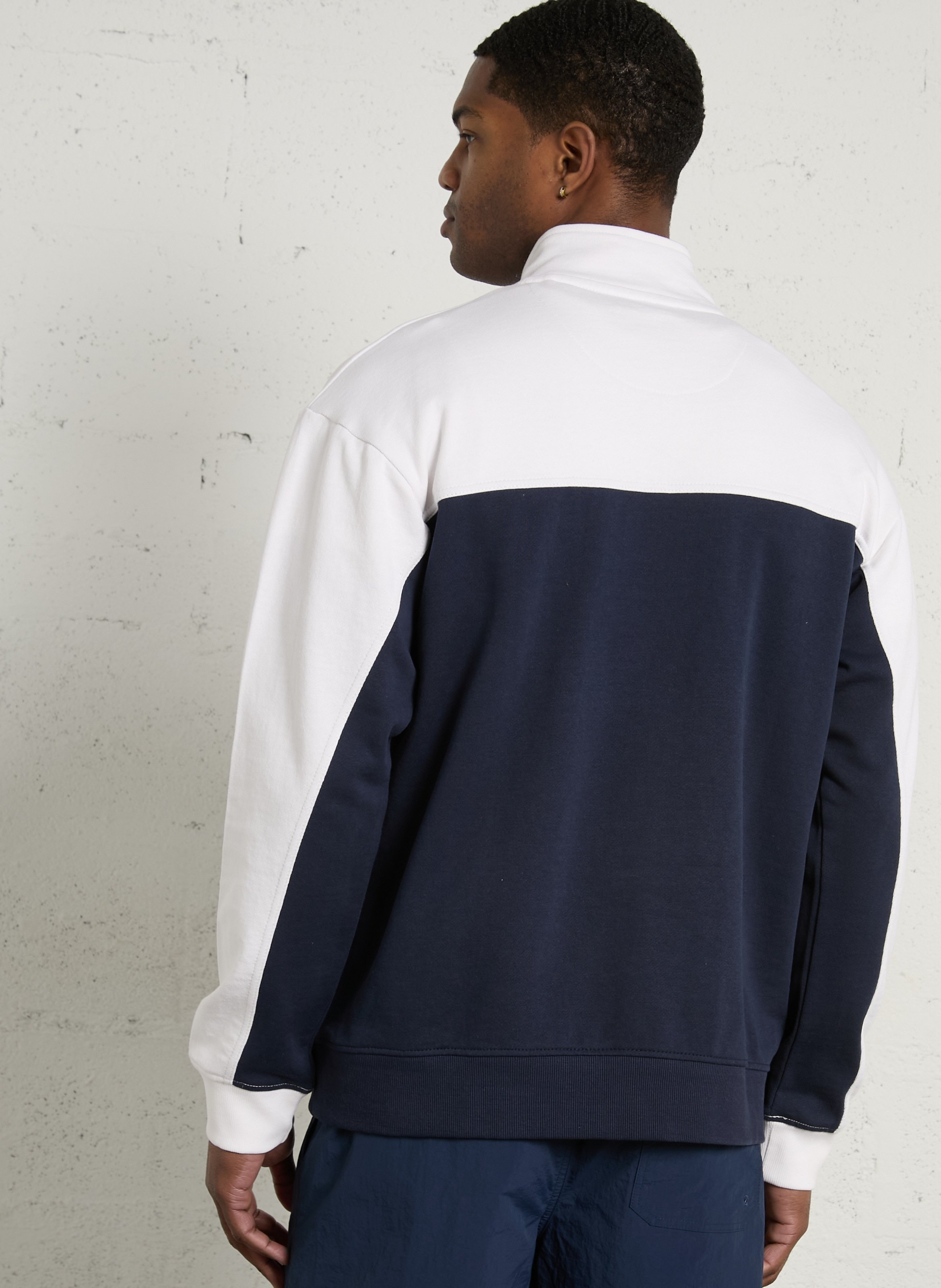 Sweat droit col montant en coton PEPE JEANS Bleu