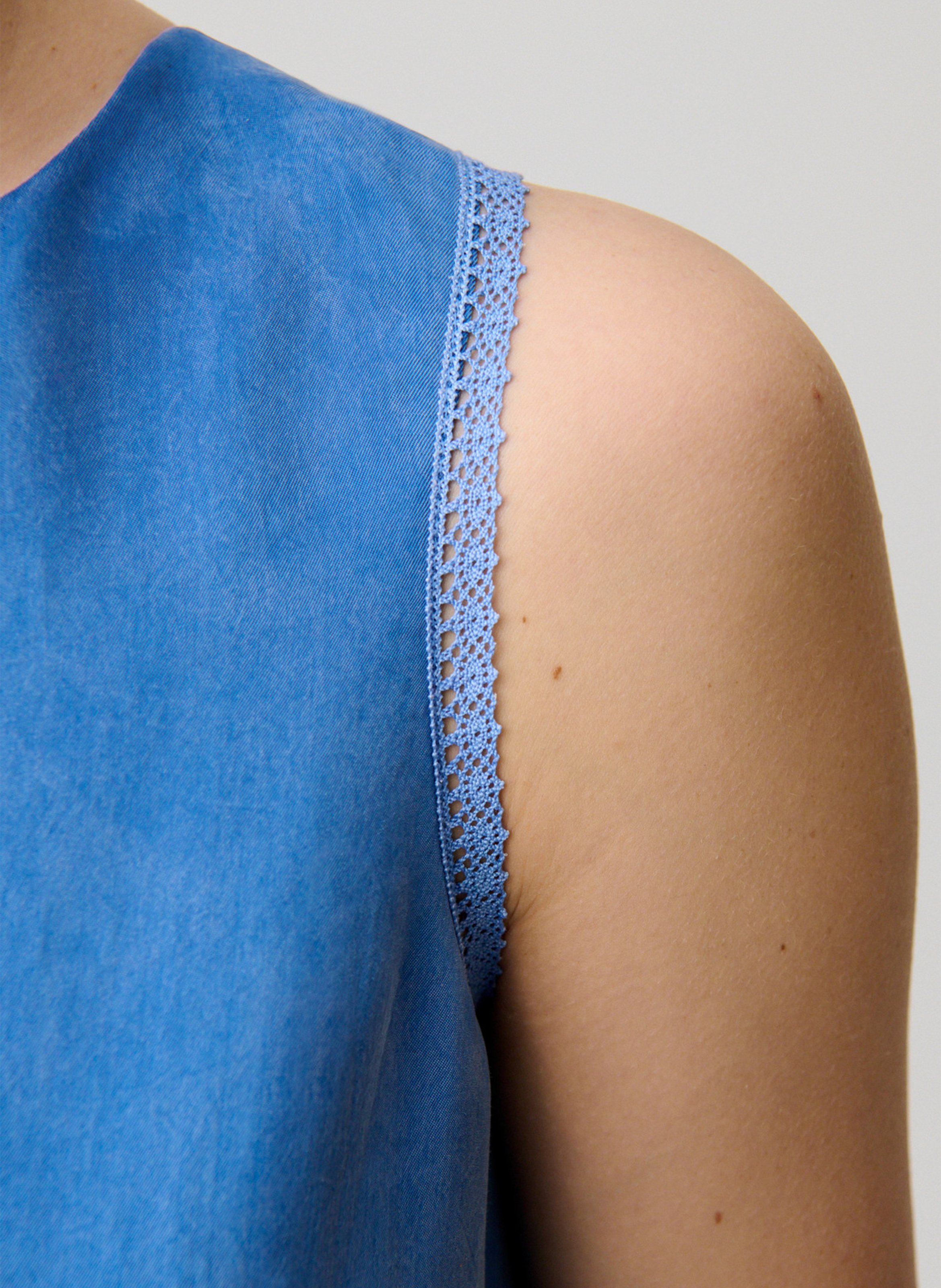 Robe courte sans manches unie CLAUDIE PIERLOT Bleu