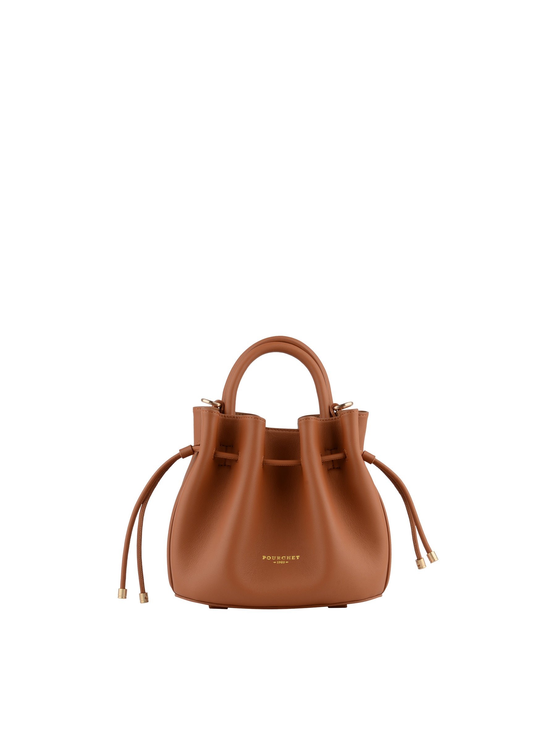 Calfskin leather handbag POURCHET
