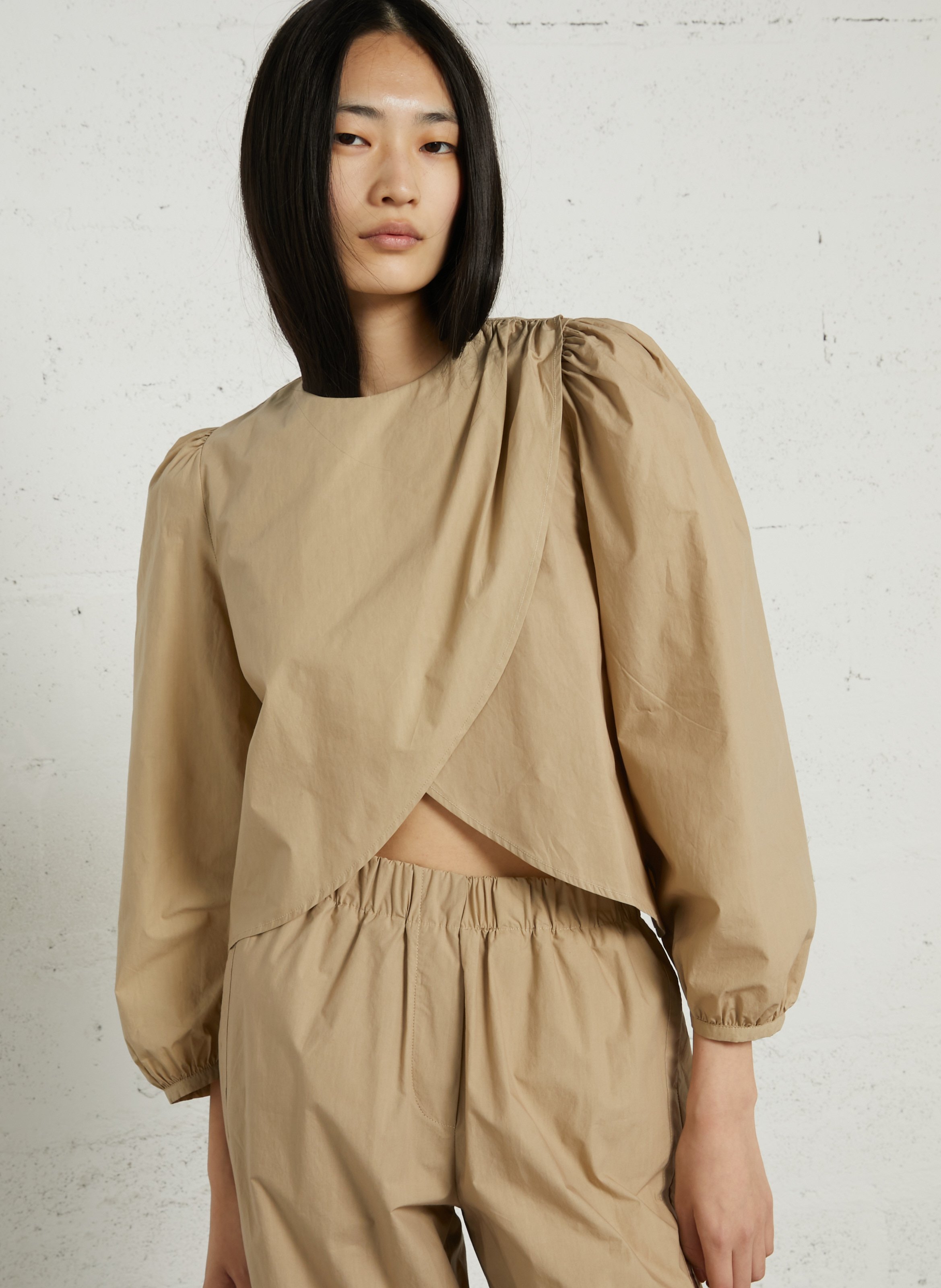 Aimee dotted Swiss top BELLEPIECE Beige