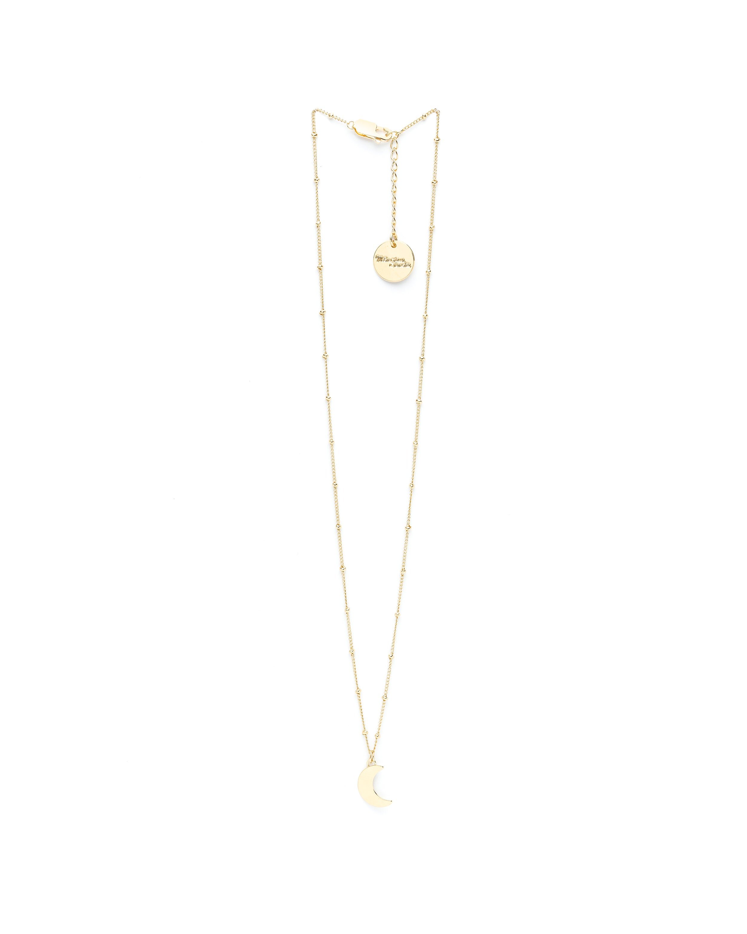 Gold-plated moon necklace Golden