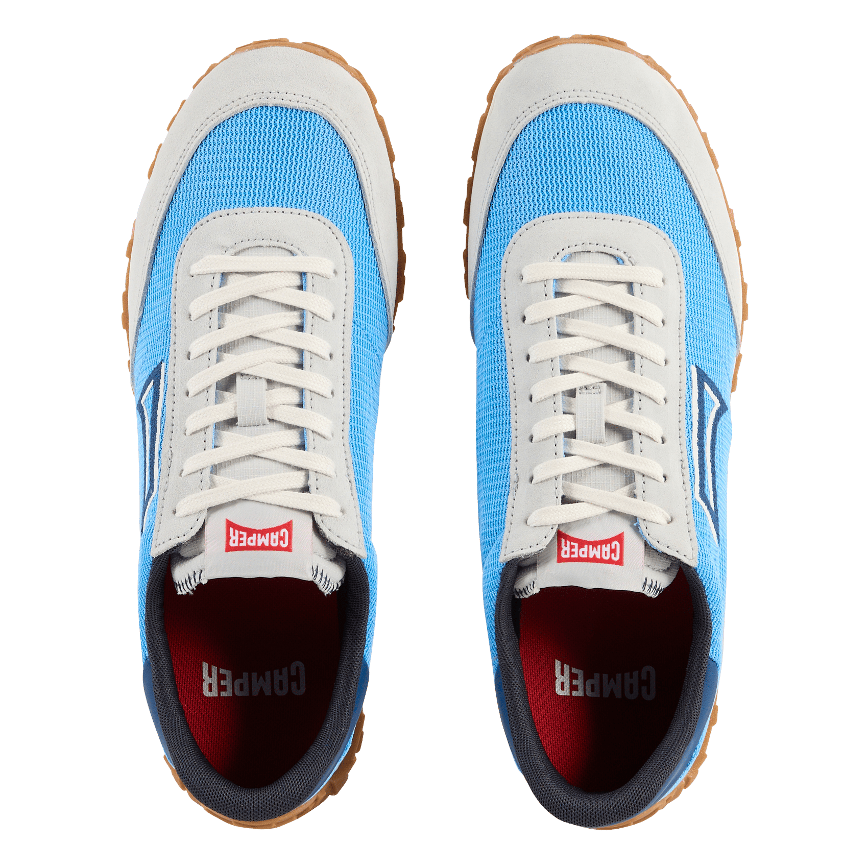 Baskets basses à lacets bi matière CAMPER Bleu