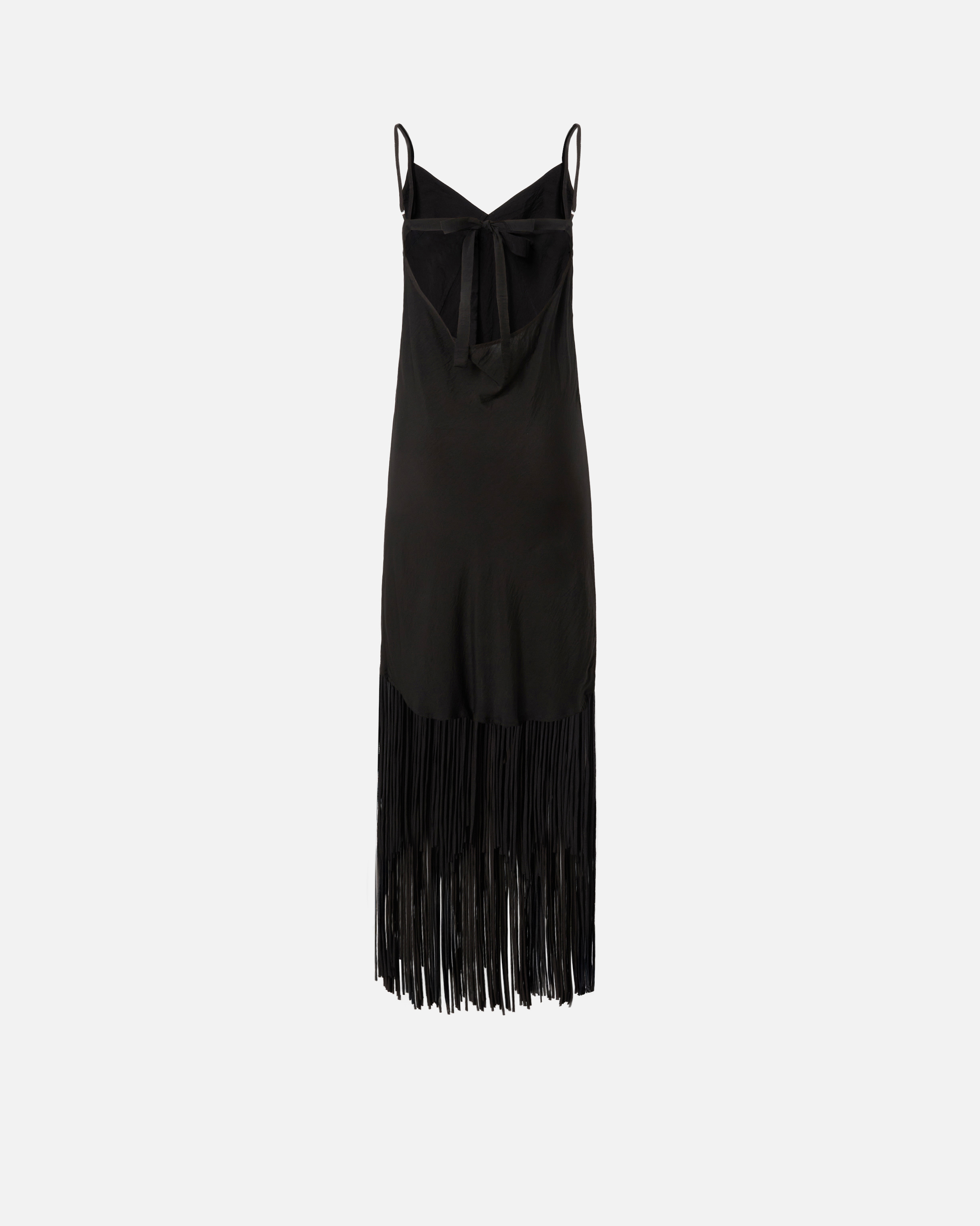 Robe lingerie longue à franges PINKO Noir