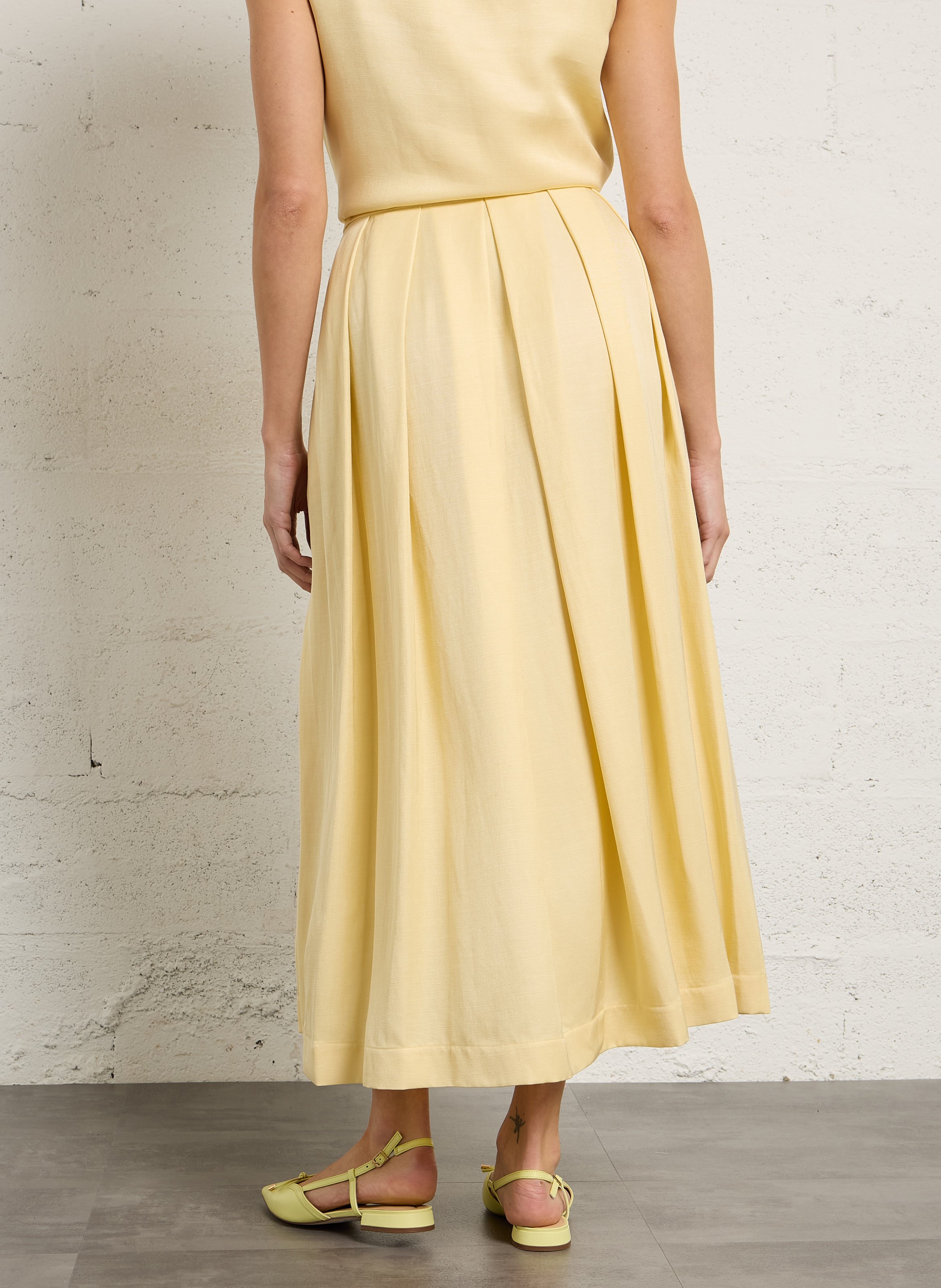 Long A-line skirt MAISON 123 Yellow