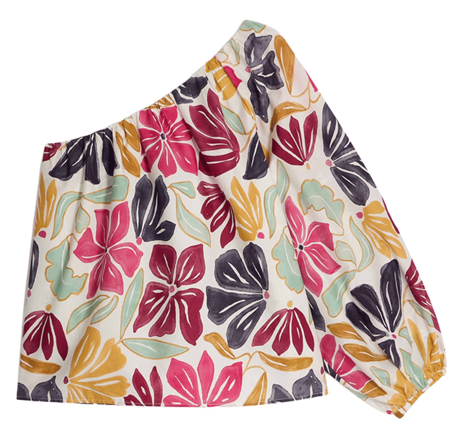 Asymmetrical Printed Top VANESSA BRUNO Multicolored