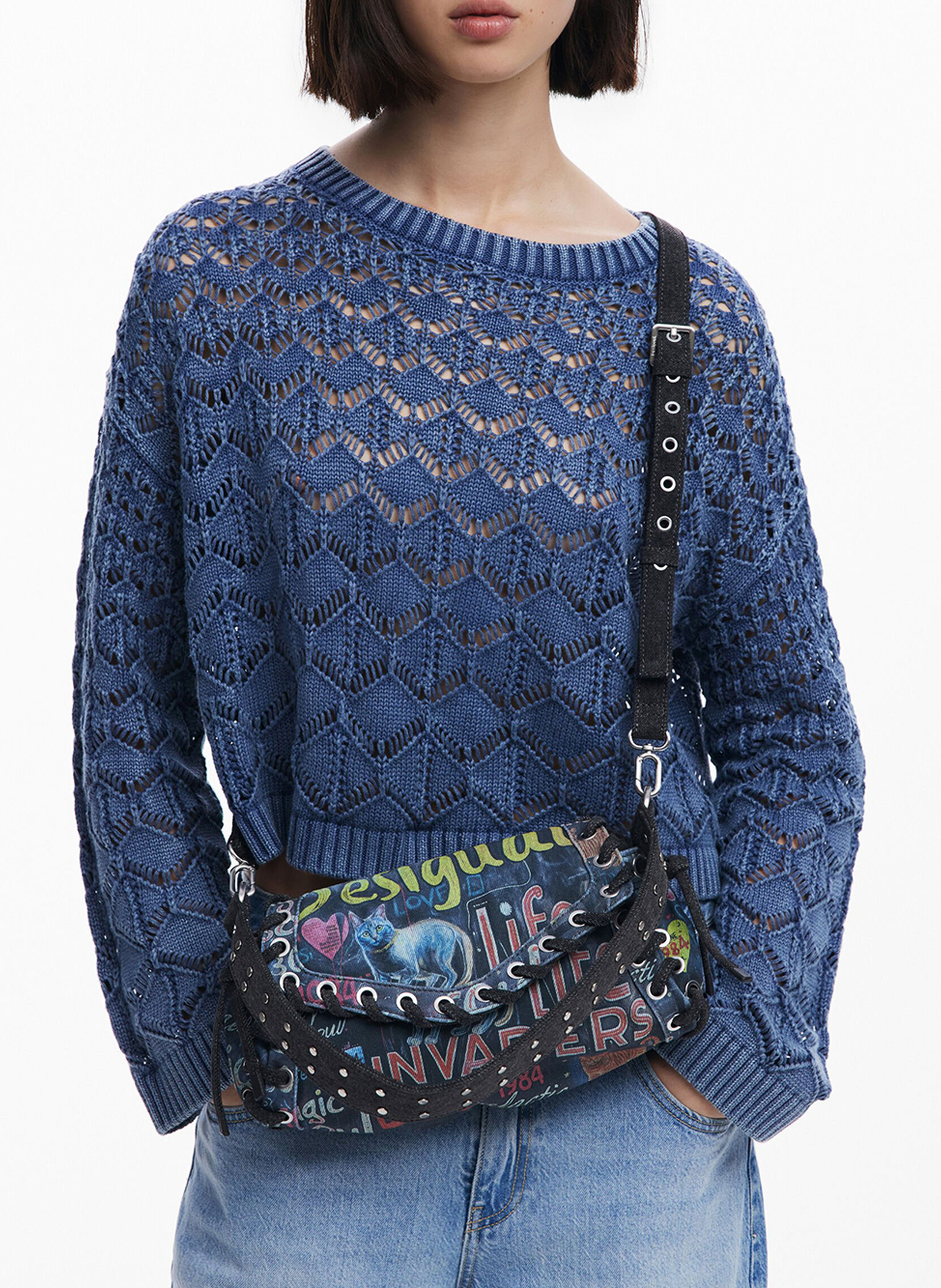 Handtasche aus bedruckter Baumwollmischung DESIGUAL Mehrfarbig