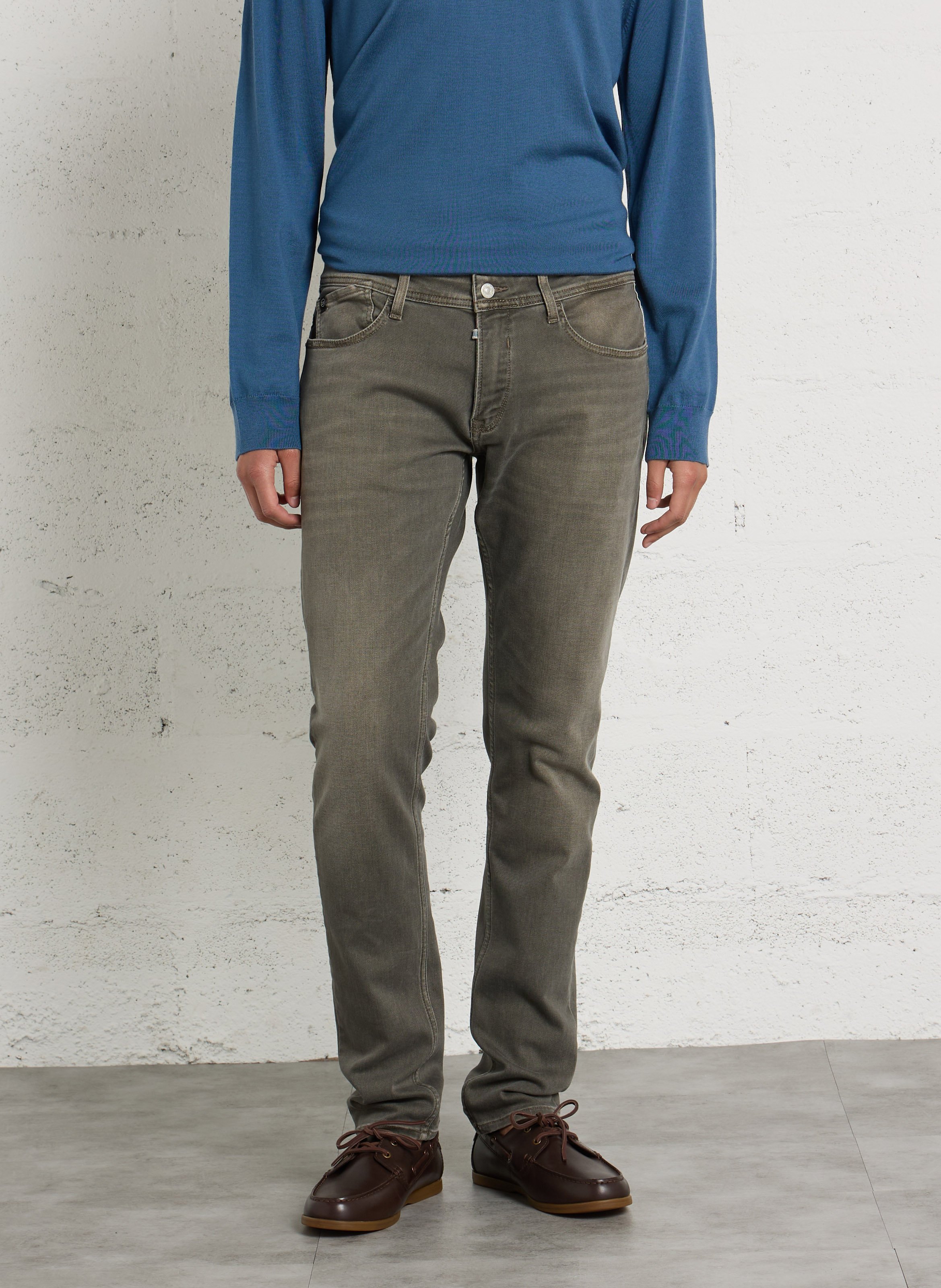 Eng anliegende Jeans aus Baumwollmischung LE TEMPS DES CERISES Braun