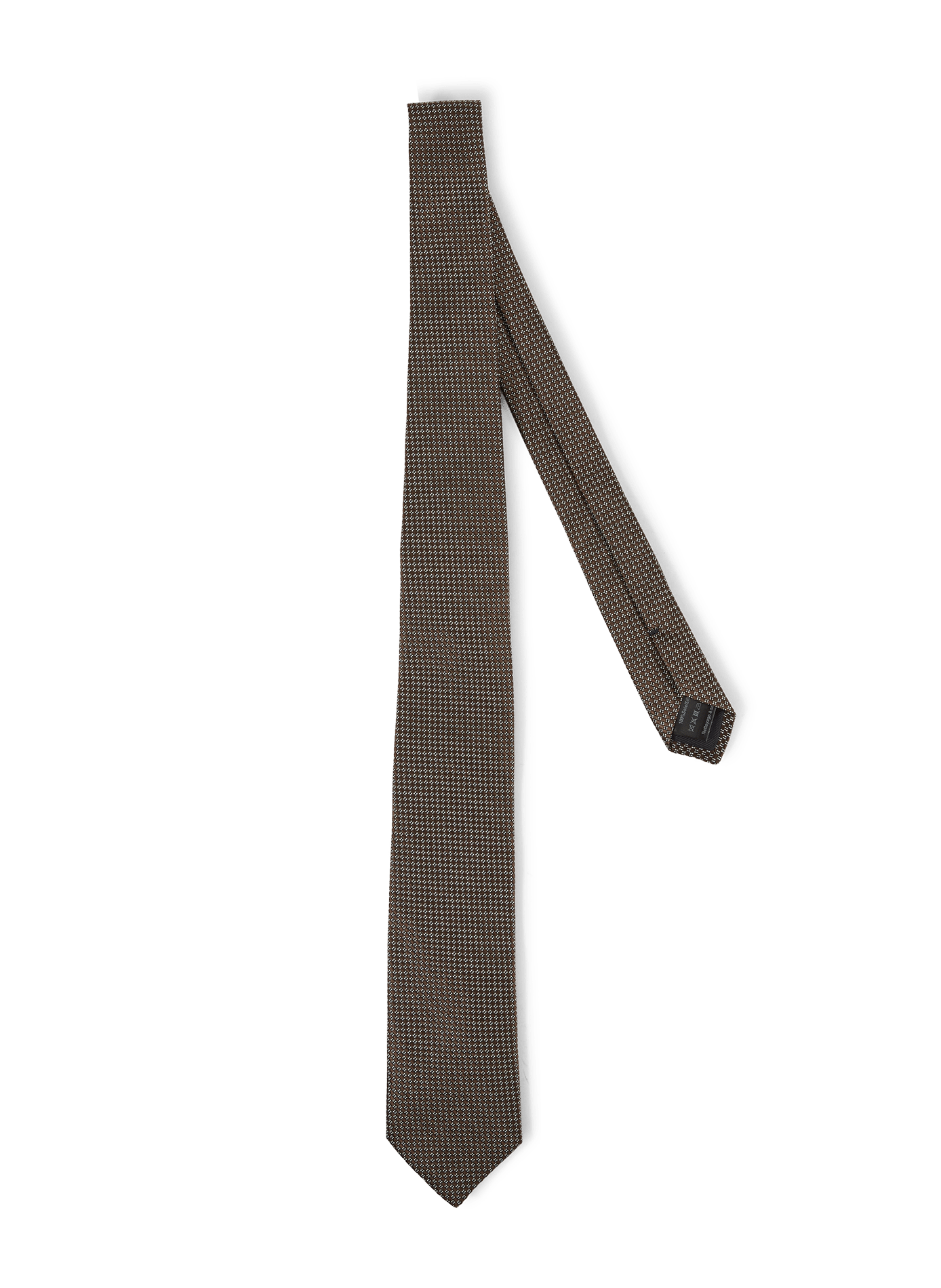 Printed silk tie AU PRINTEMPS PARIS Brown