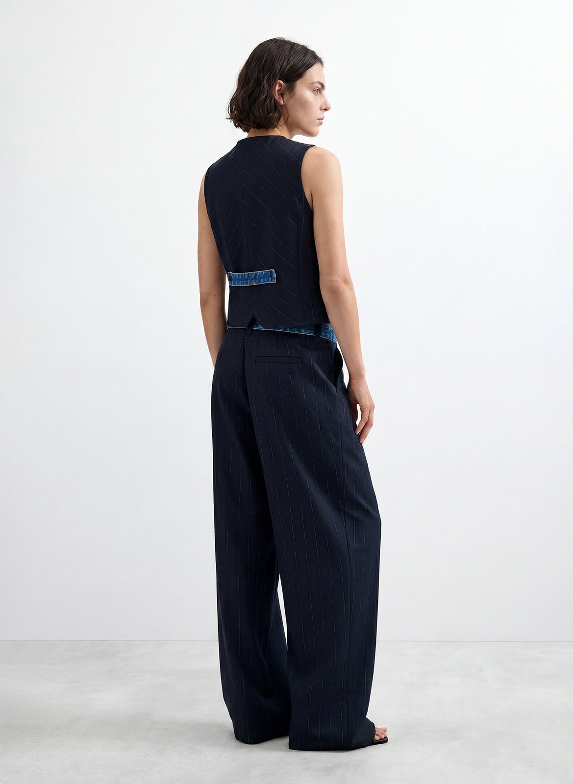 Pantalon large DESIGUAL Bleu