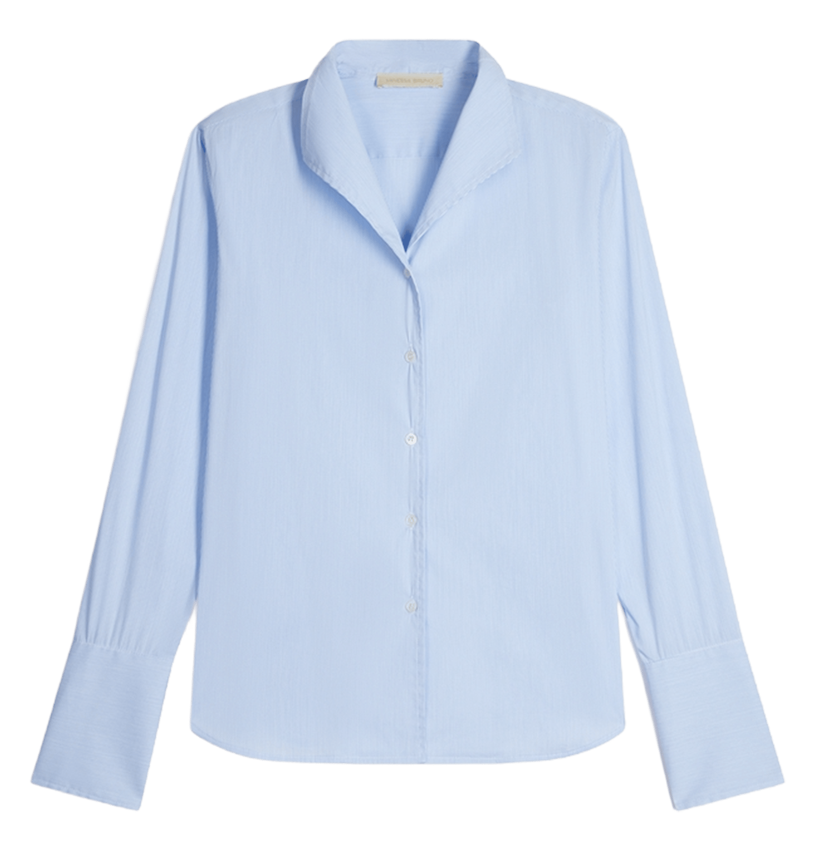 Chemise droite rayée en coton mélangé VANESSA BRUNO Bleu