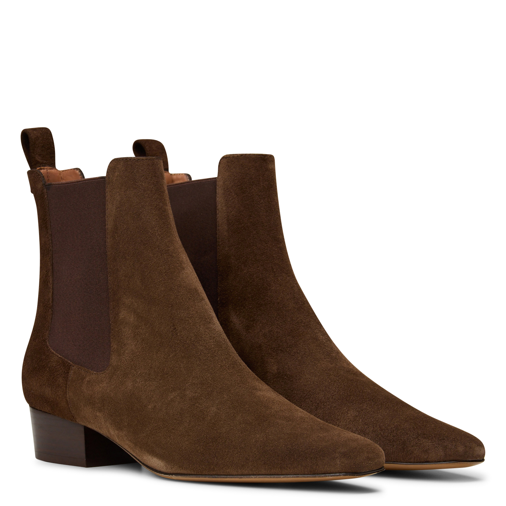 Bottines en cuir velours ANTHOLOGY PARIS Bruin