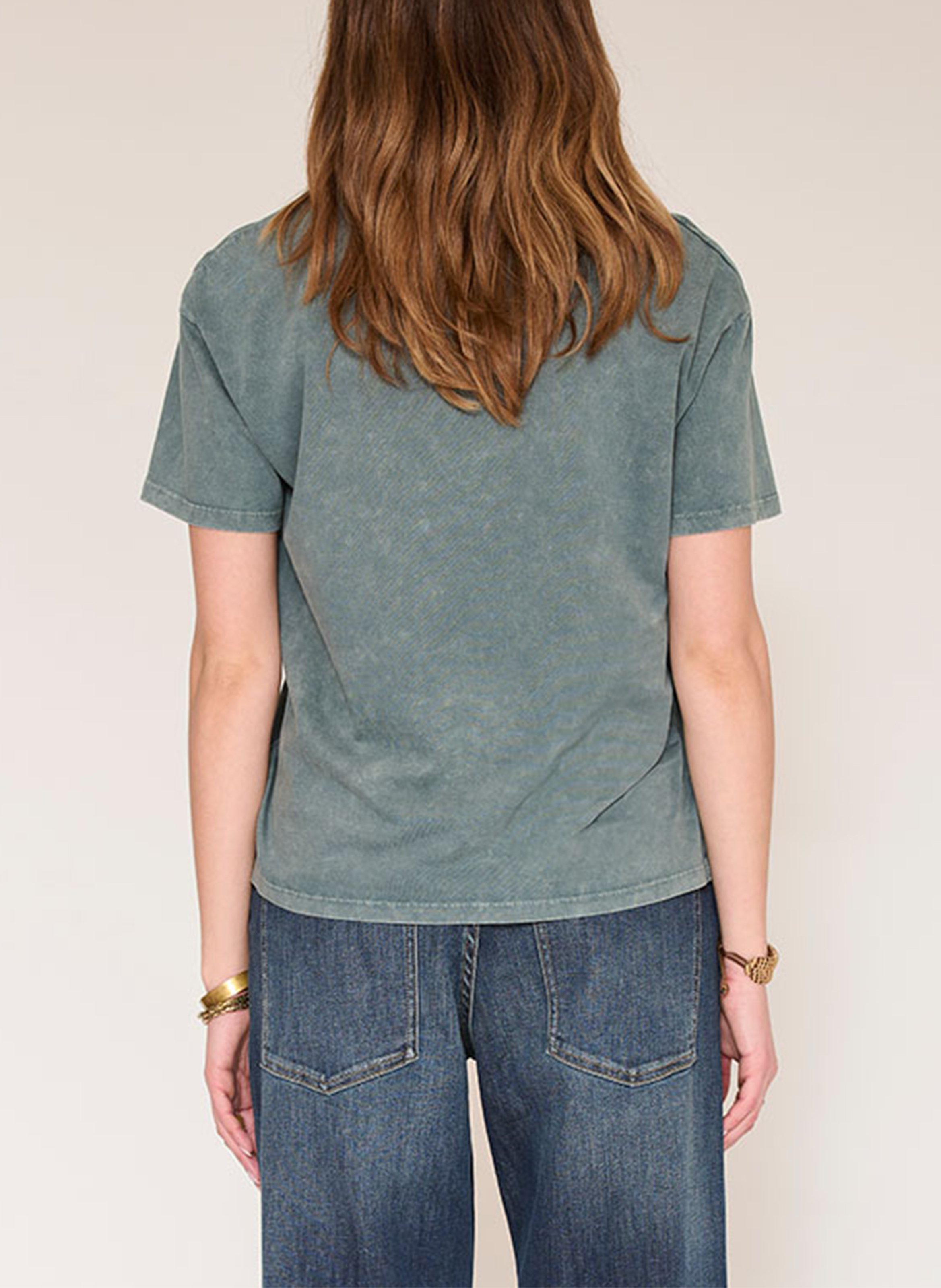 T-shirt ample sérigraphié en coton MKT Vert