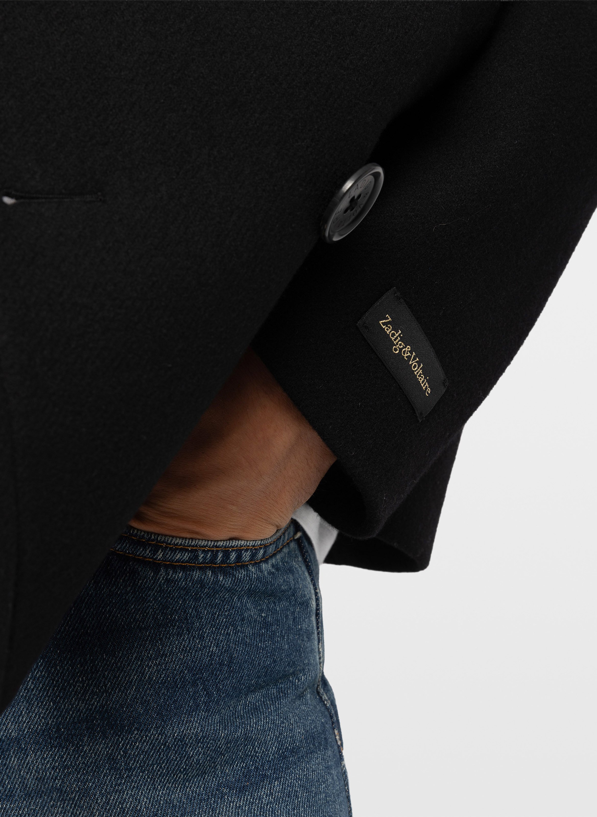Straight wool-blend coat ZADIG&VOLTAIRE Black
