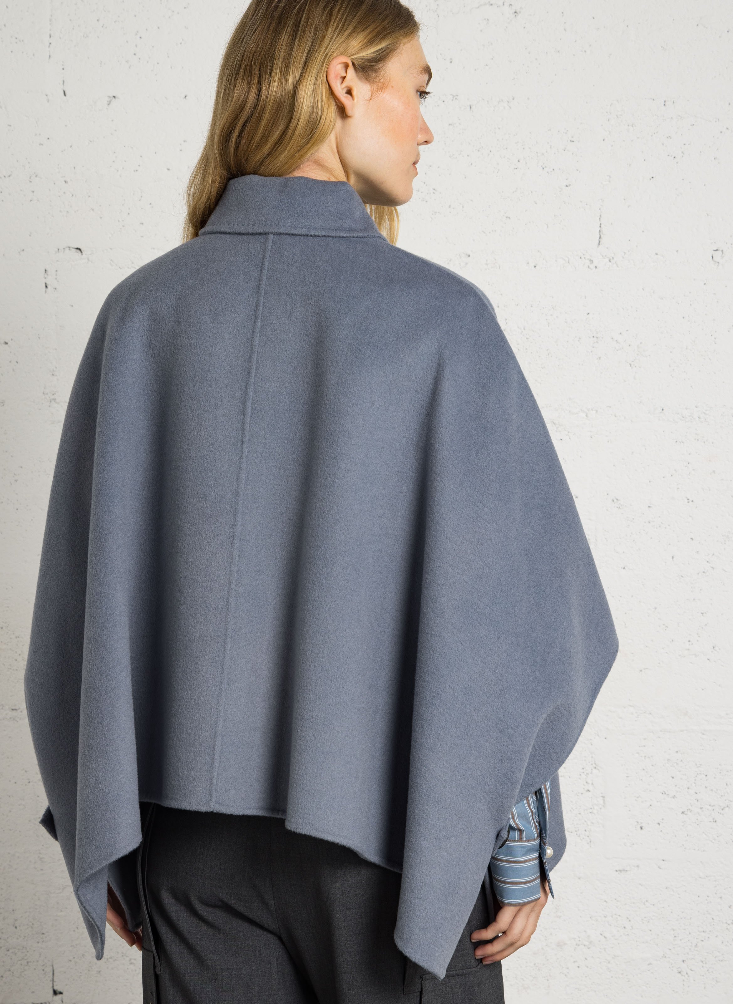 Ruimvallende cape | wolblend LIU JO Blauw