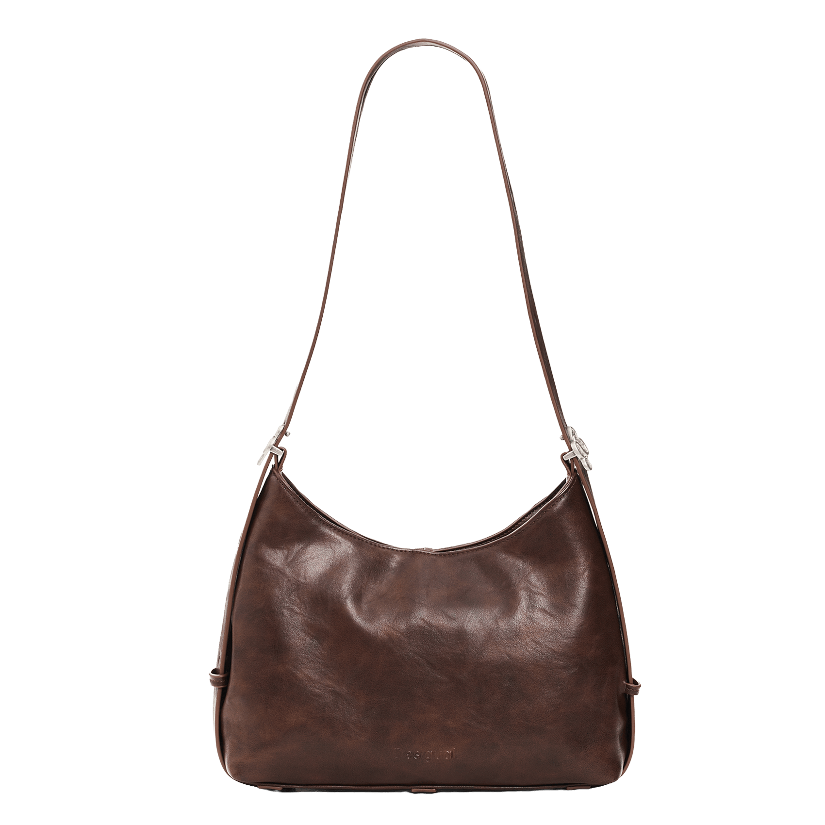 Mittelgroße Tasche mit Reißverschluss in Lederoptik DESIGUAL Braun