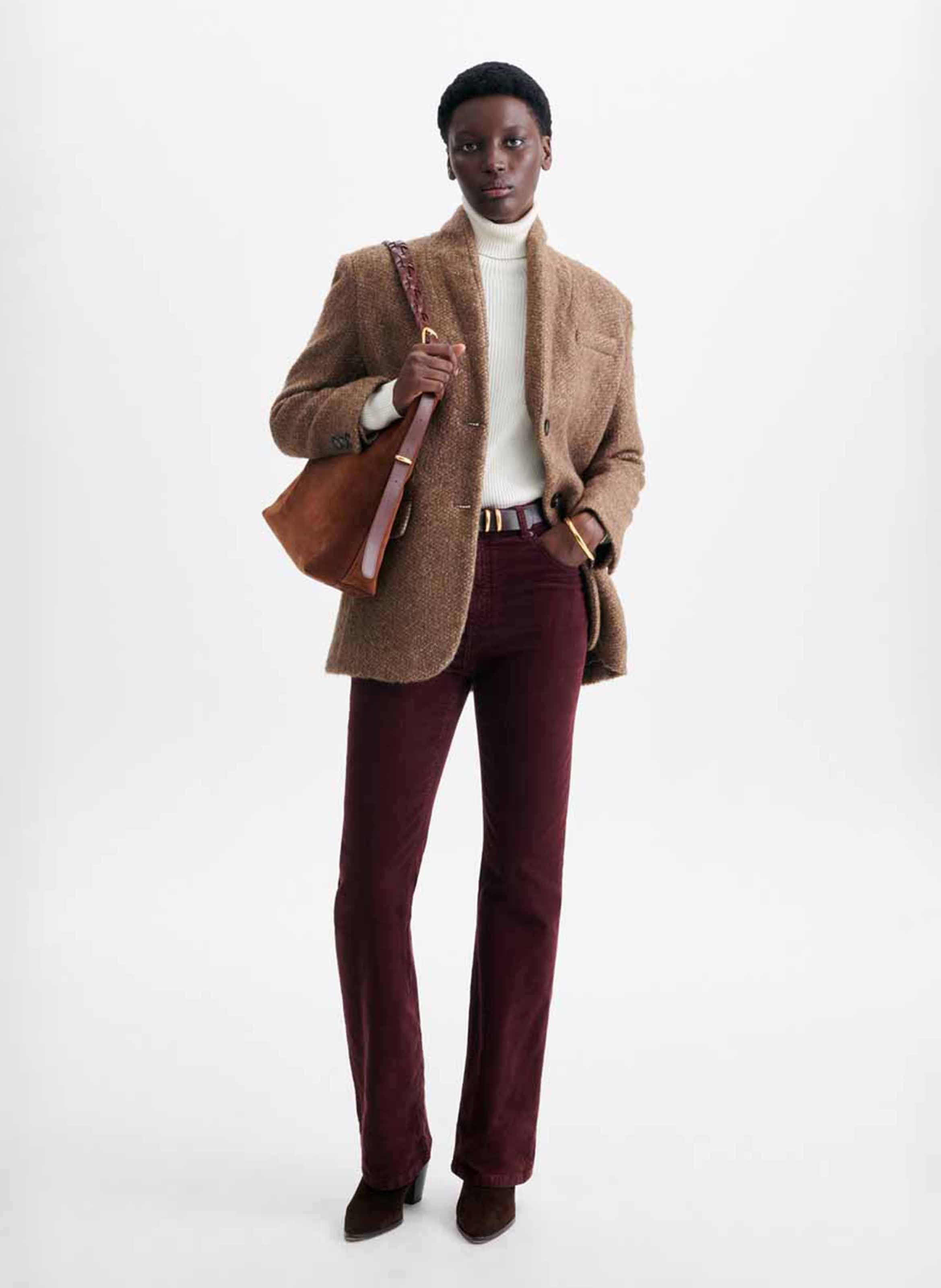 Veste droite col tailleur  VANESSA BRUNO Marron