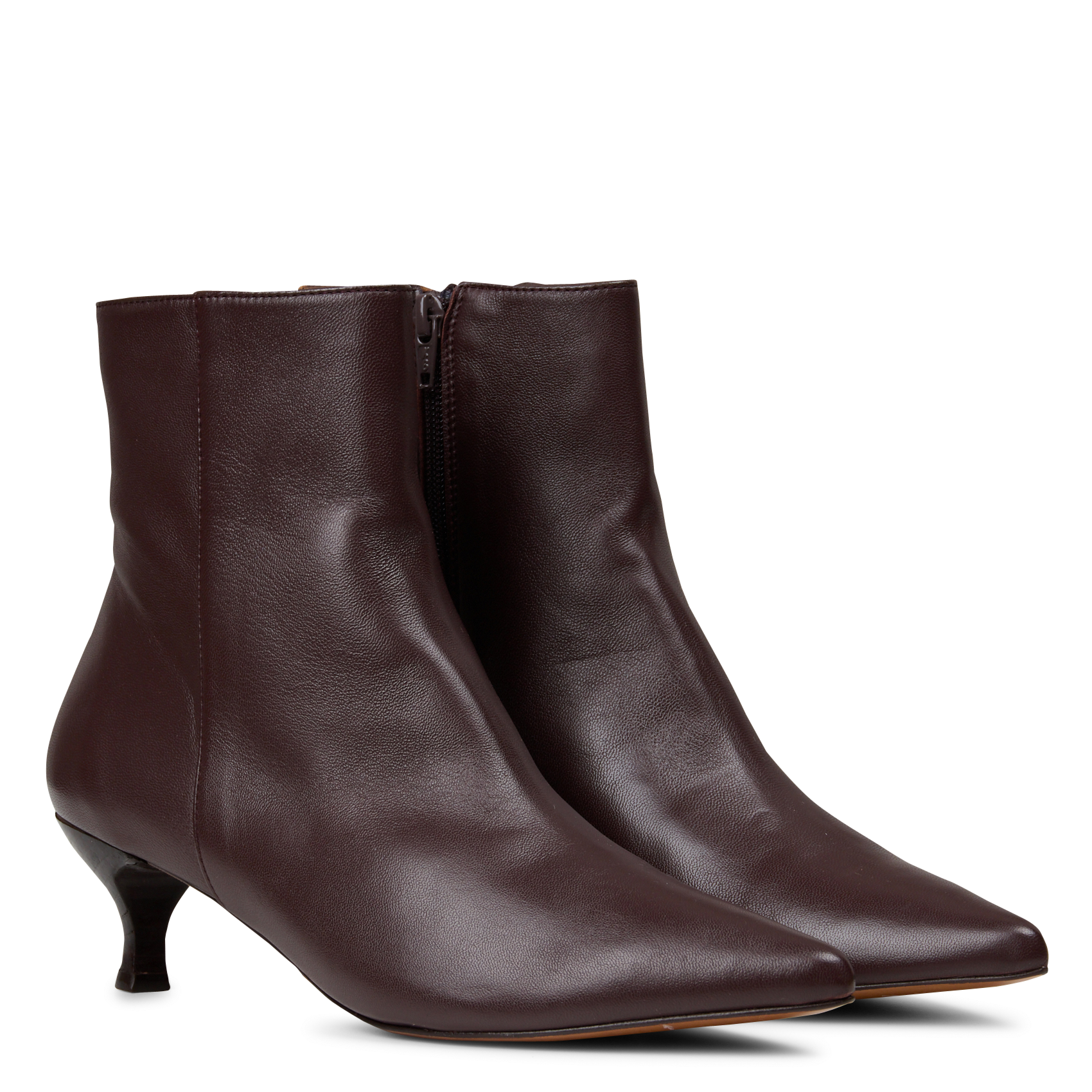 Bottines bout pointu en cuir  ANTHOLOGY PARIS Marron