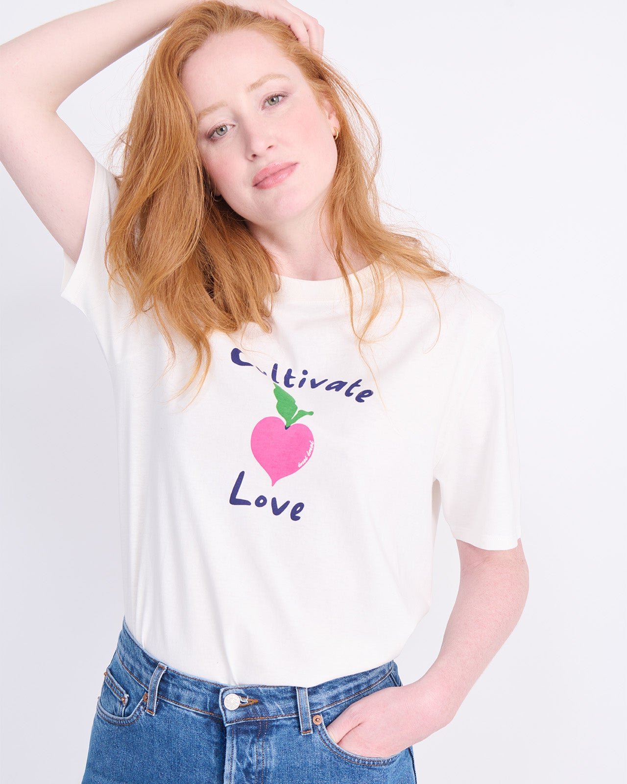 Cultivate Love organic cotton T-shirt EMOI EMOI White