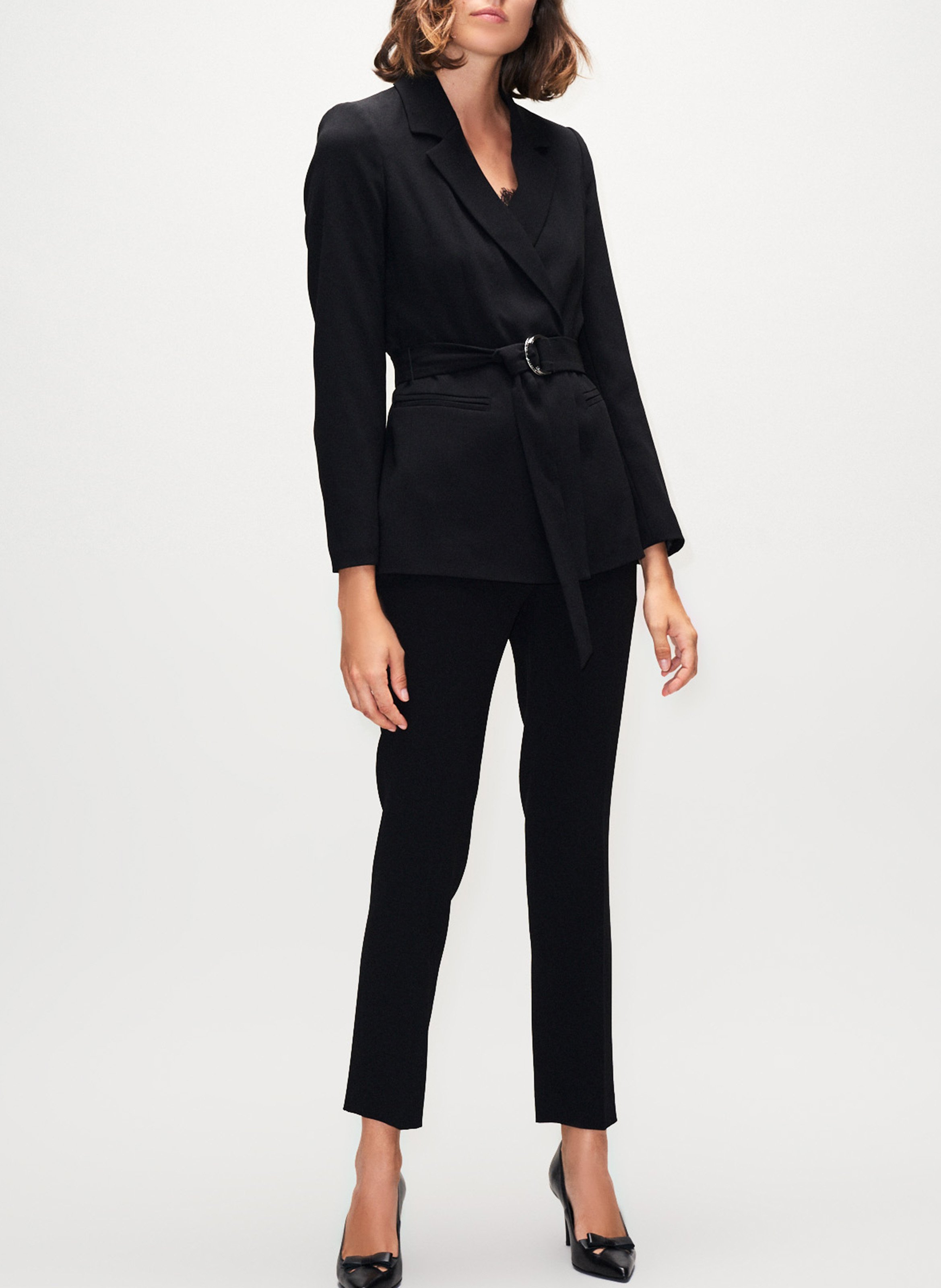 Belted fitted jacket CLAUDIE PIERLOT Black