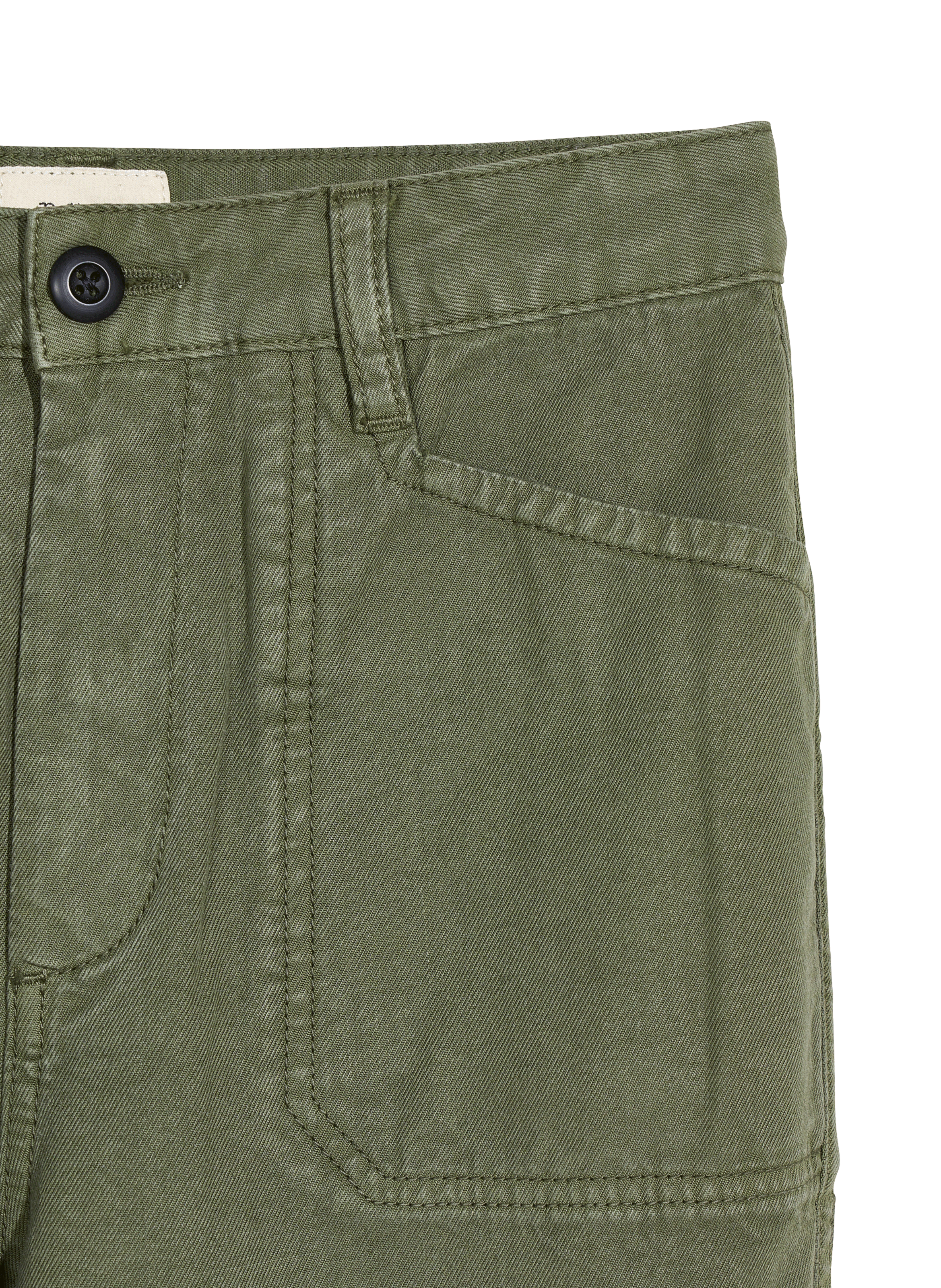 High-waisted straight-leg pants BELLEROSE Green