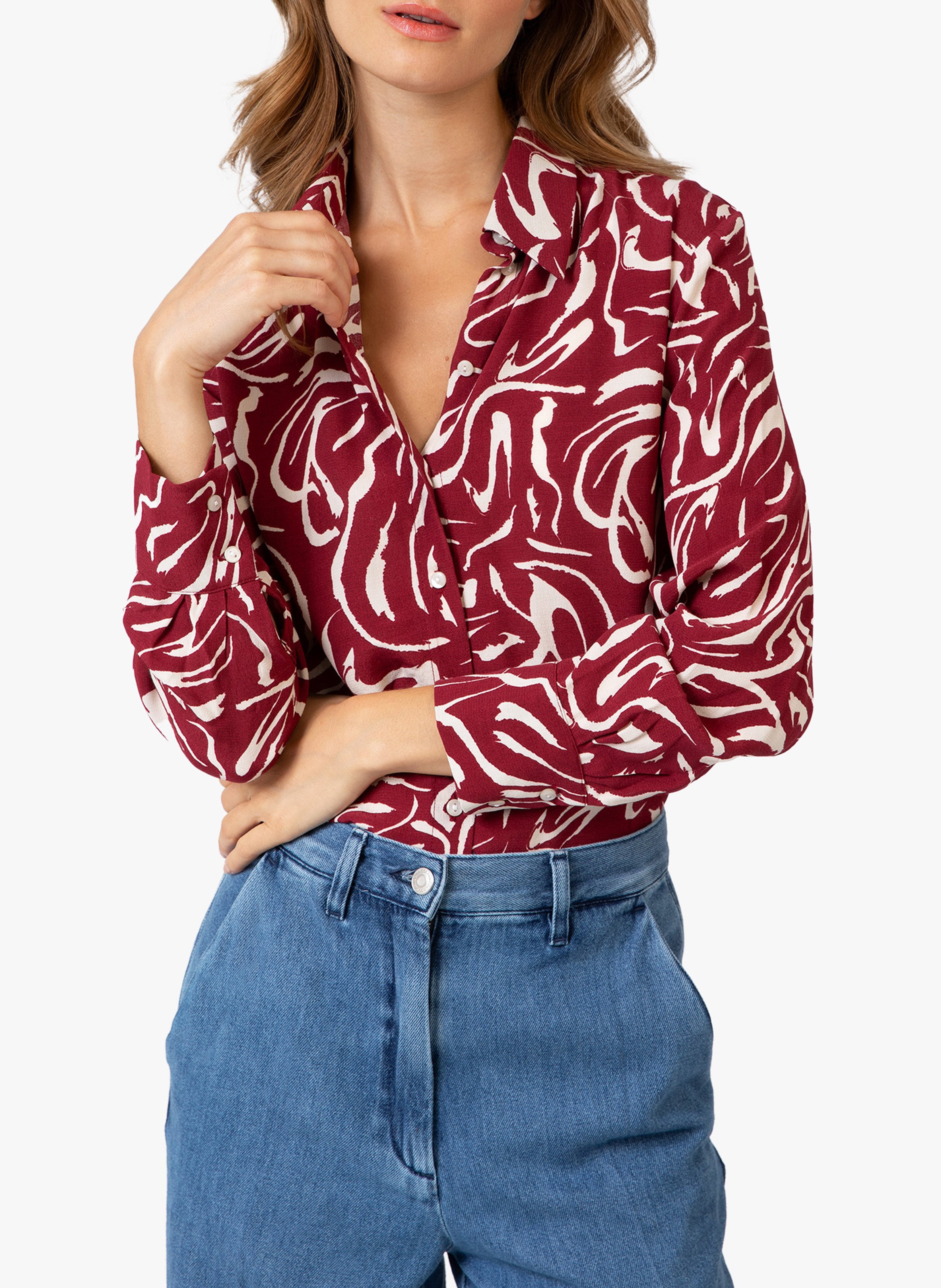 Bordeaux rode blouse discount dames