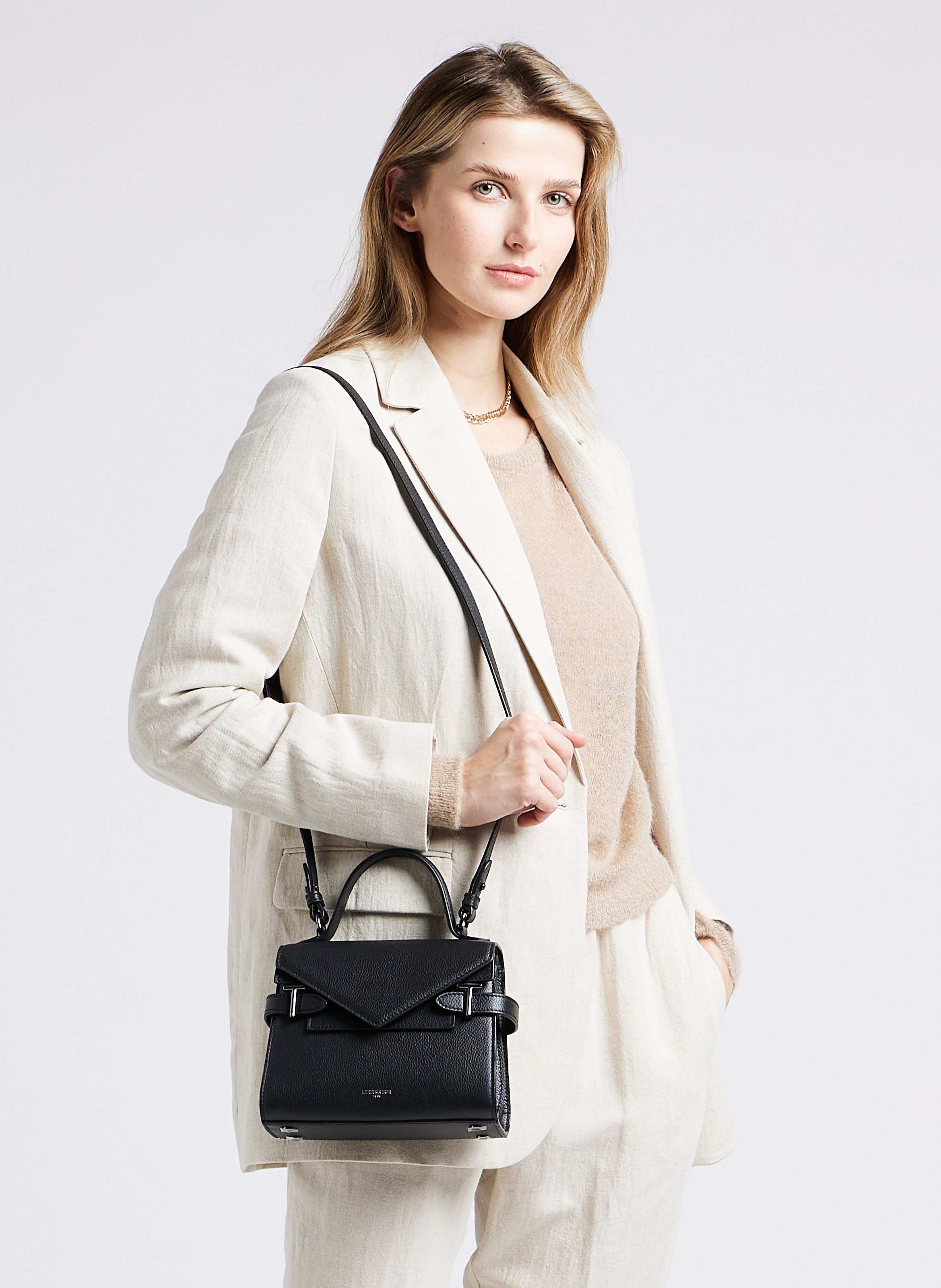 Sac à main en cuir LE TANNEUR Noir