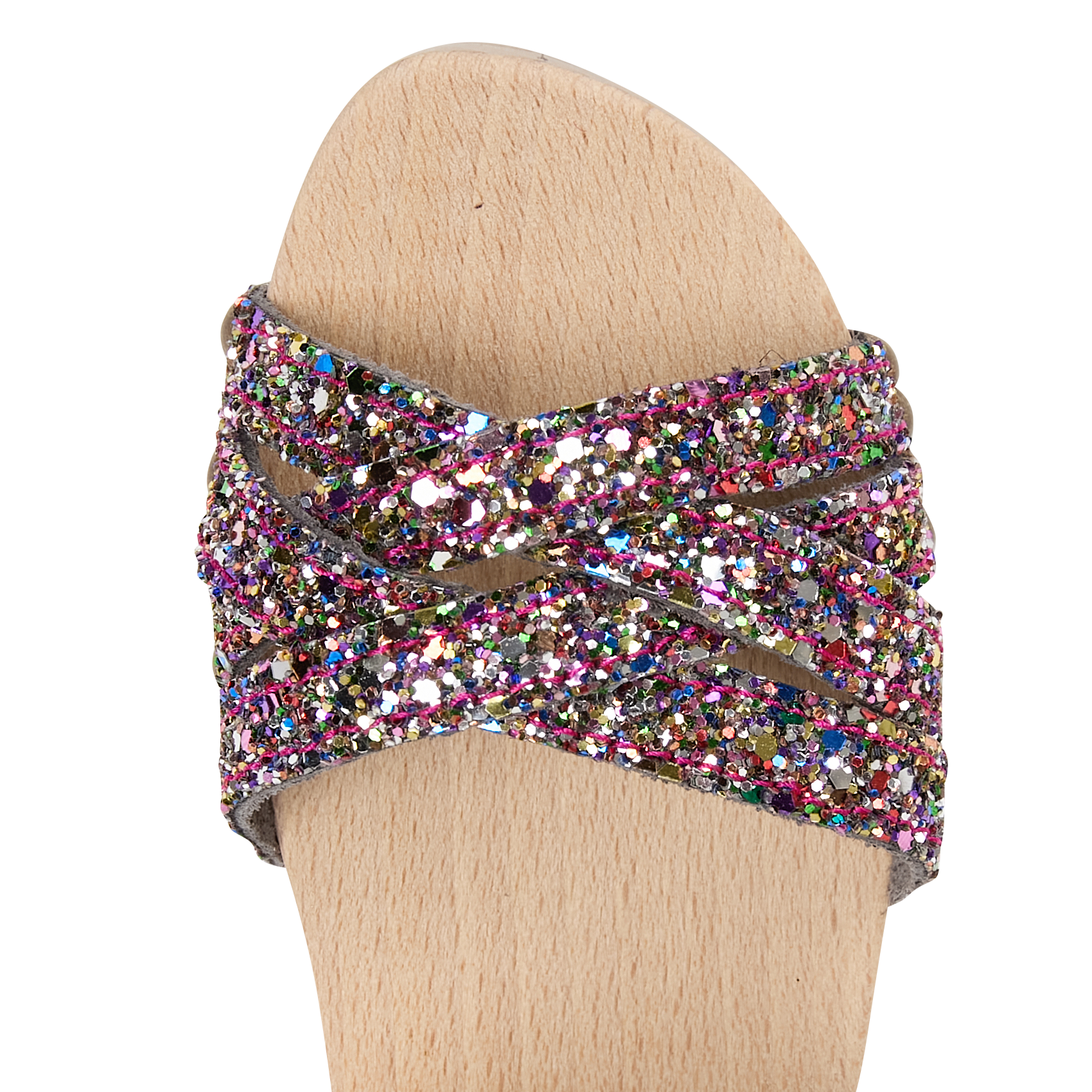 Glitter sandalen BOSABO Zwart