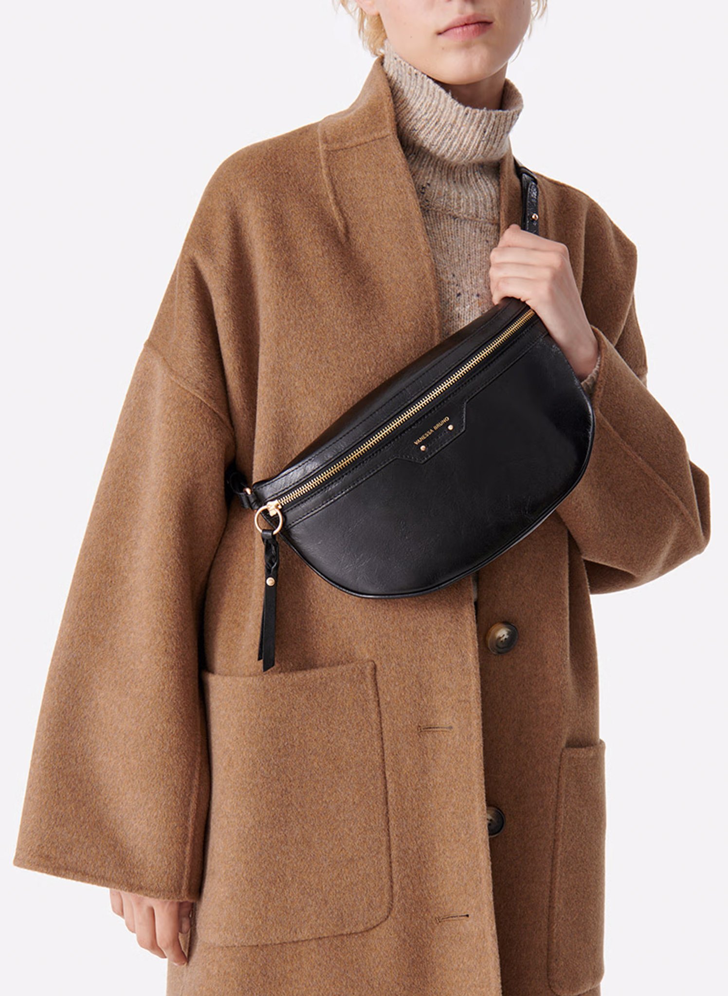 Leren crossbodytas  VANESSA BRUNO Zwart