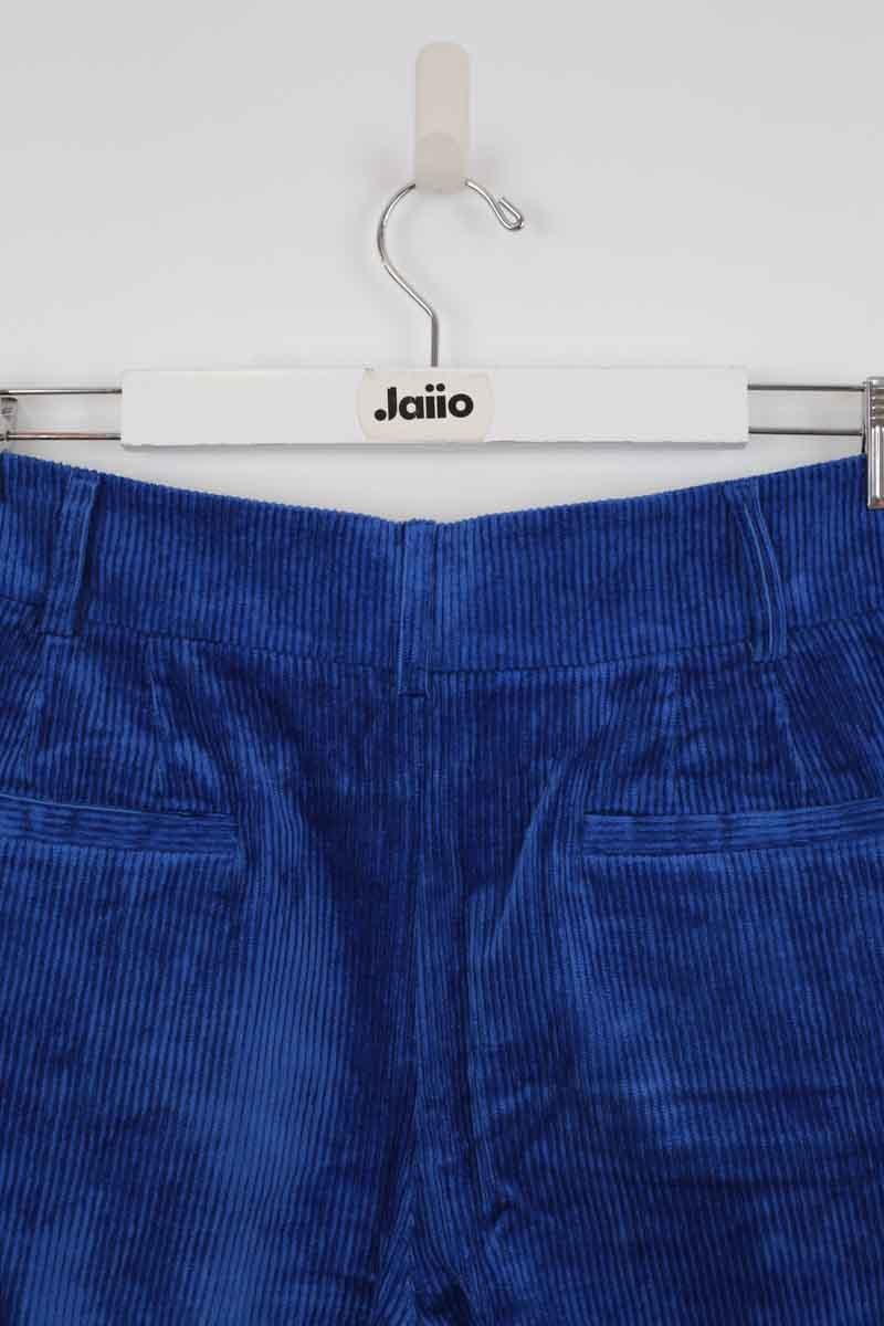 Pantalon en velours bleu Bleu