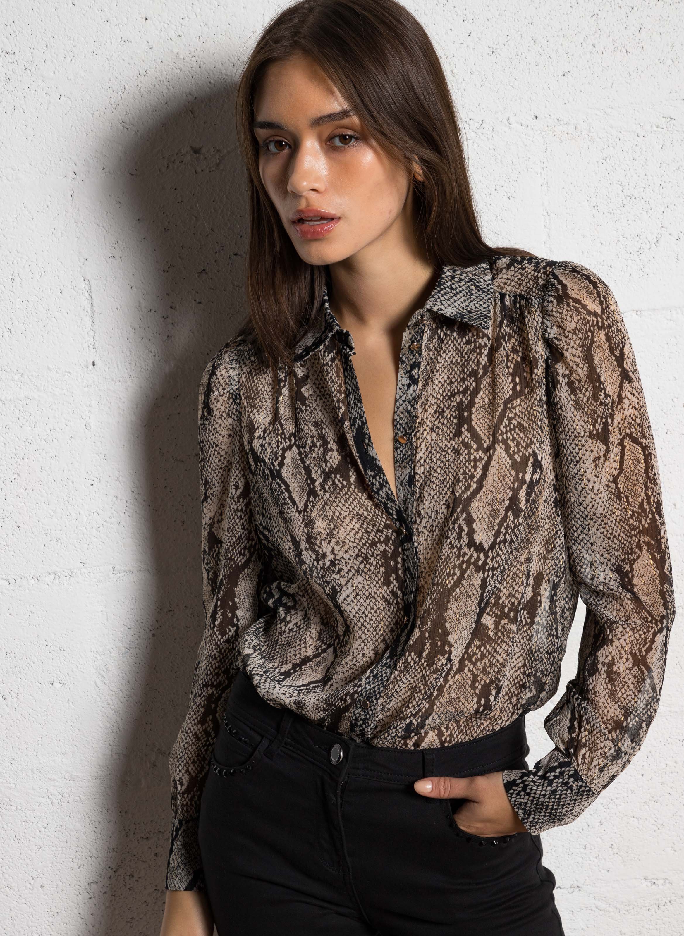 Chemise droite fluide à imprimé  MORGAN Multicolore