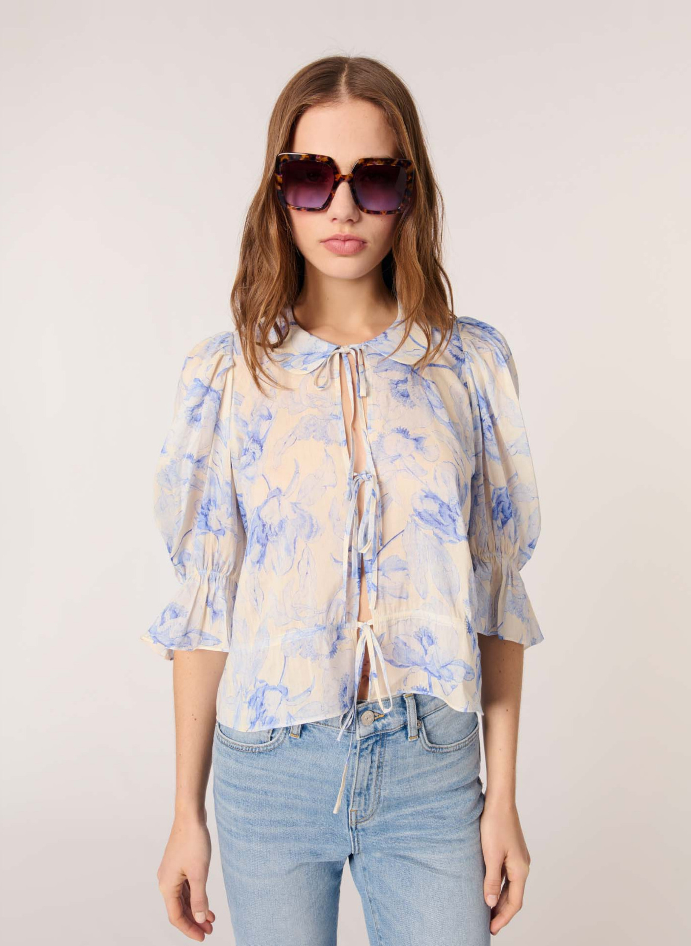MauritiaBBIgnara blouse - Blue flower