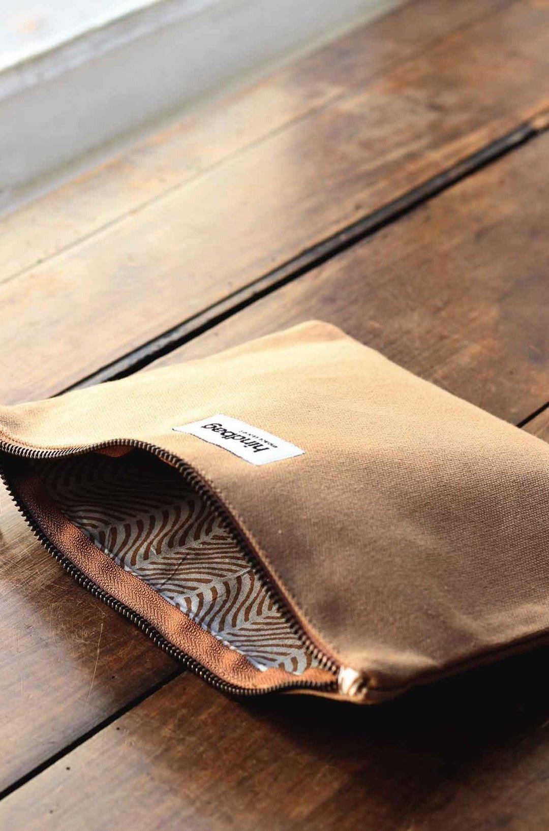 Cotton clutch bag HINDBAG Brown