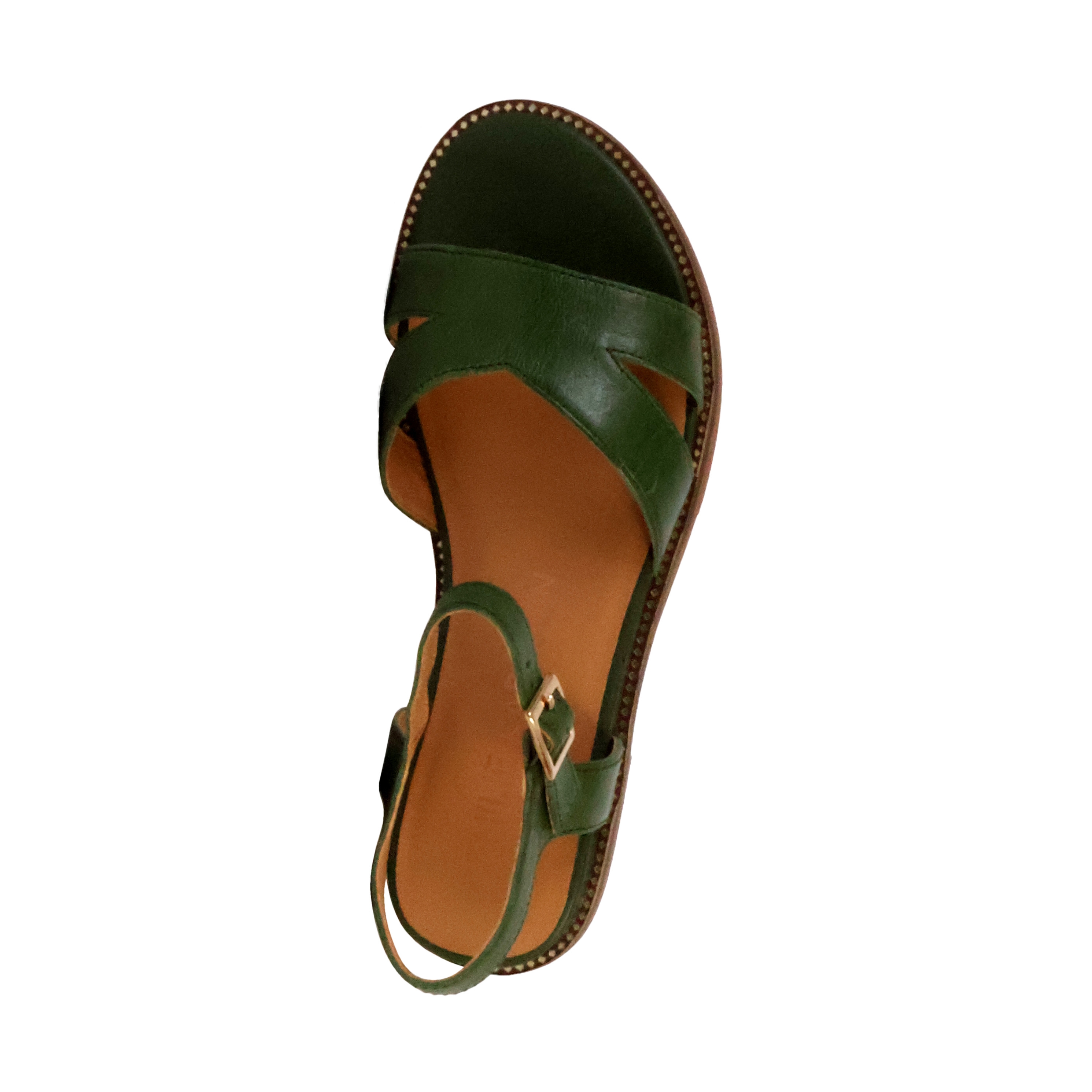 Bella leather sandals EMILIE KARSTON Green