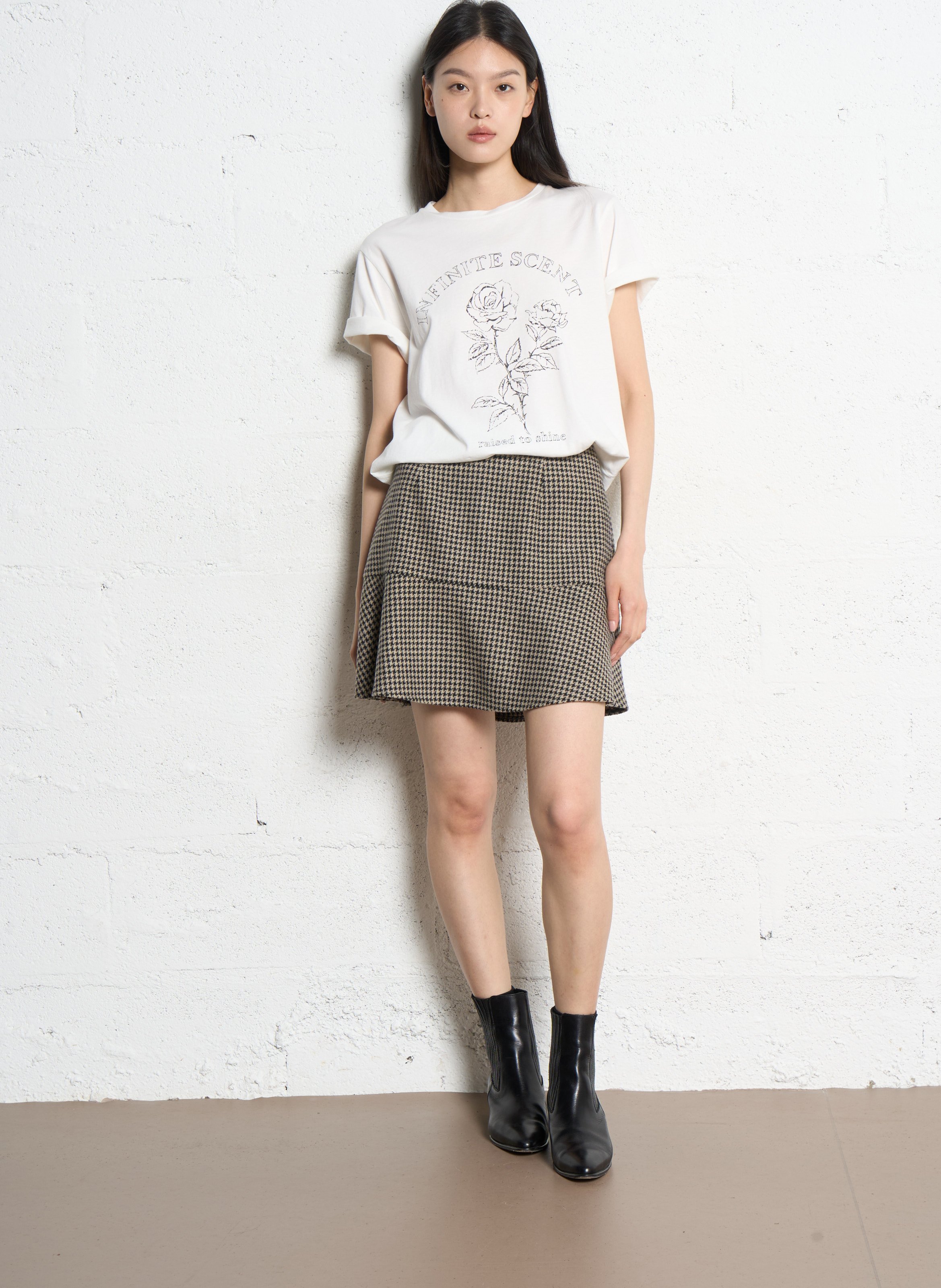 Tee-shirt col rond en coton IKKS Blanc