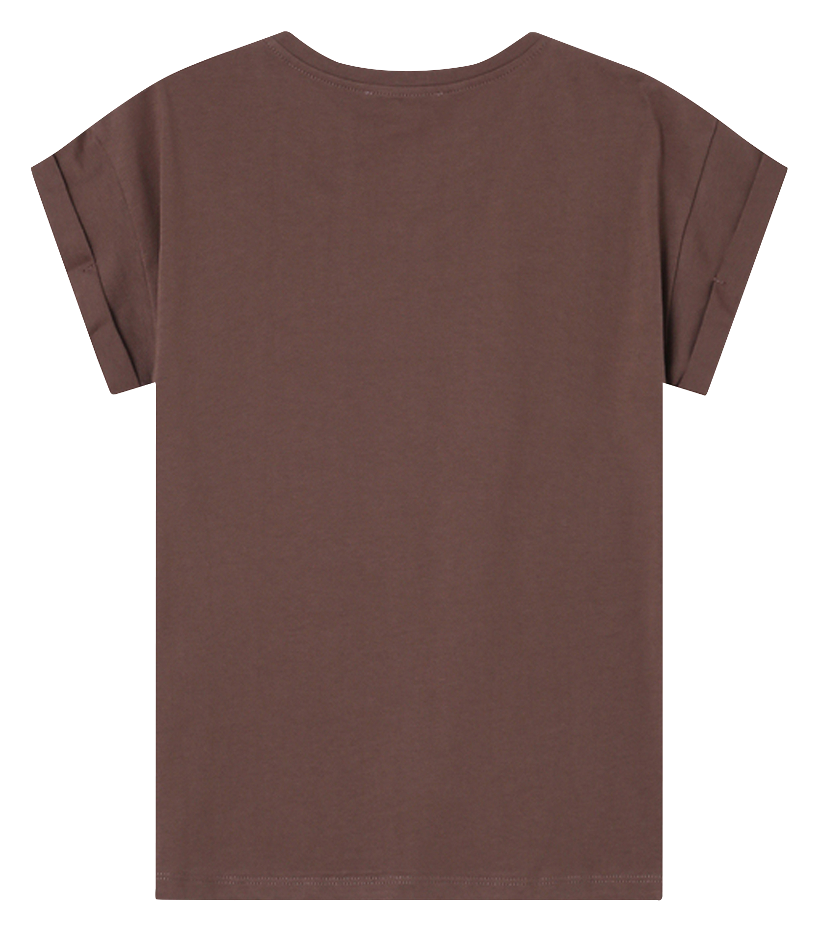Tee-shirt col rond en coton GRACE ET MILA Marron