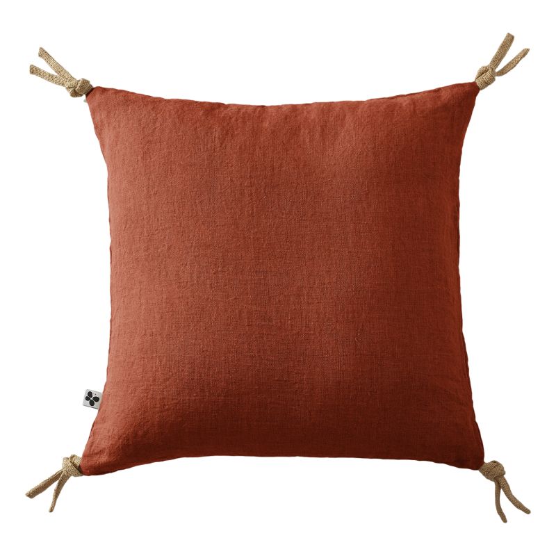 Coussin déco déhoussable 100% coton L'EFFET PAPILLON Multicolore