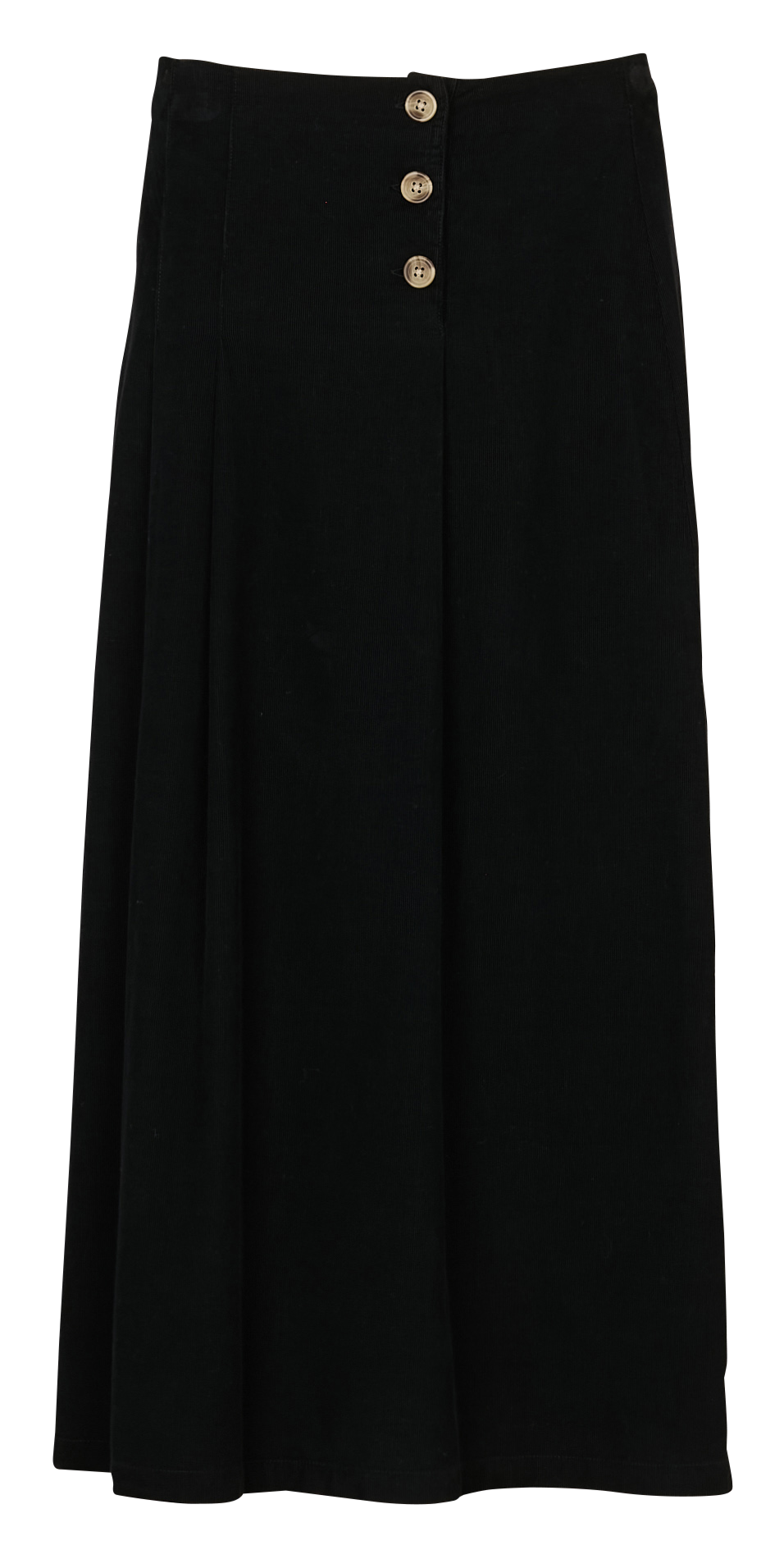 Jupe midi en coton côtelé NICE THINGS Noir