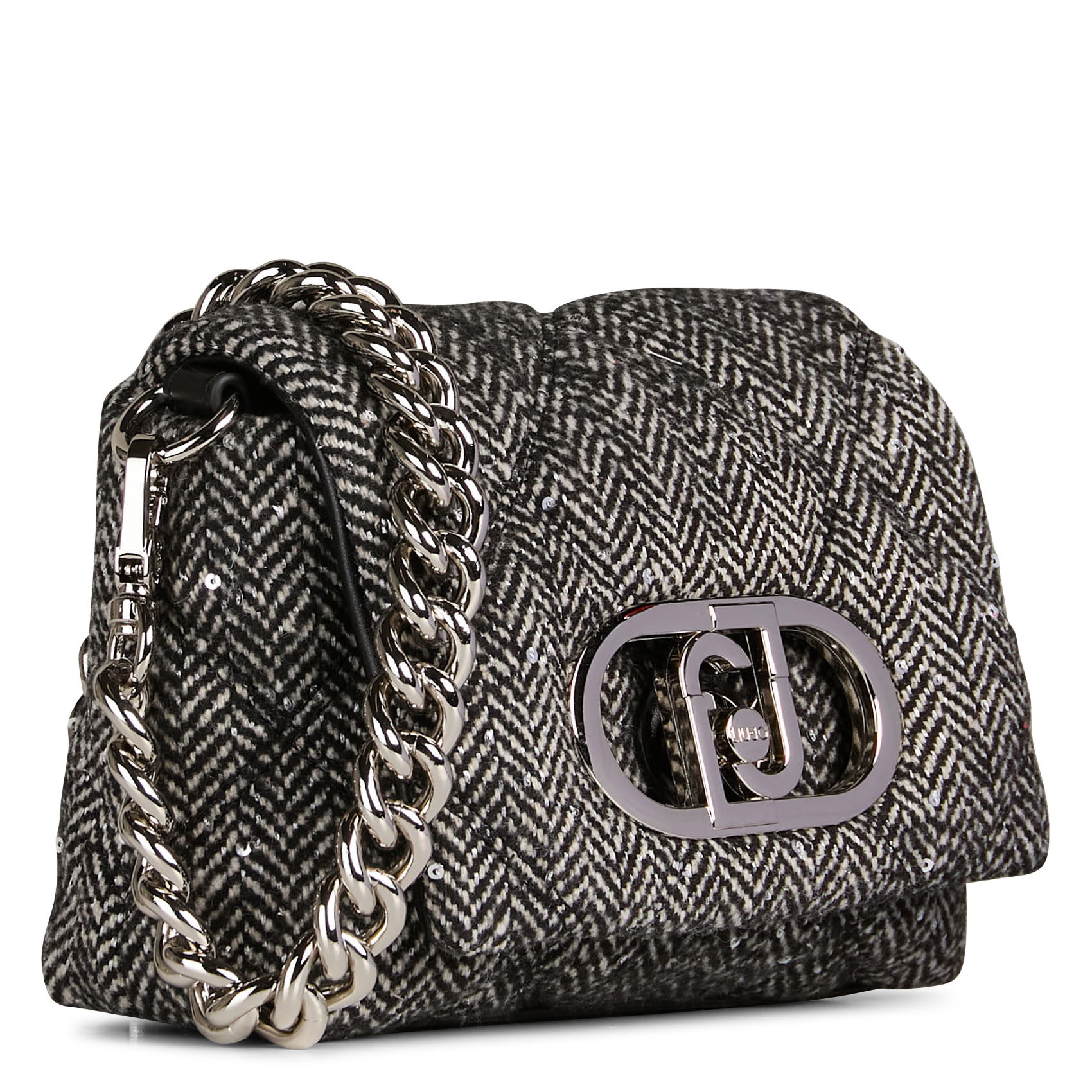 Sac banodulière motif chevrons LIU JO Noir