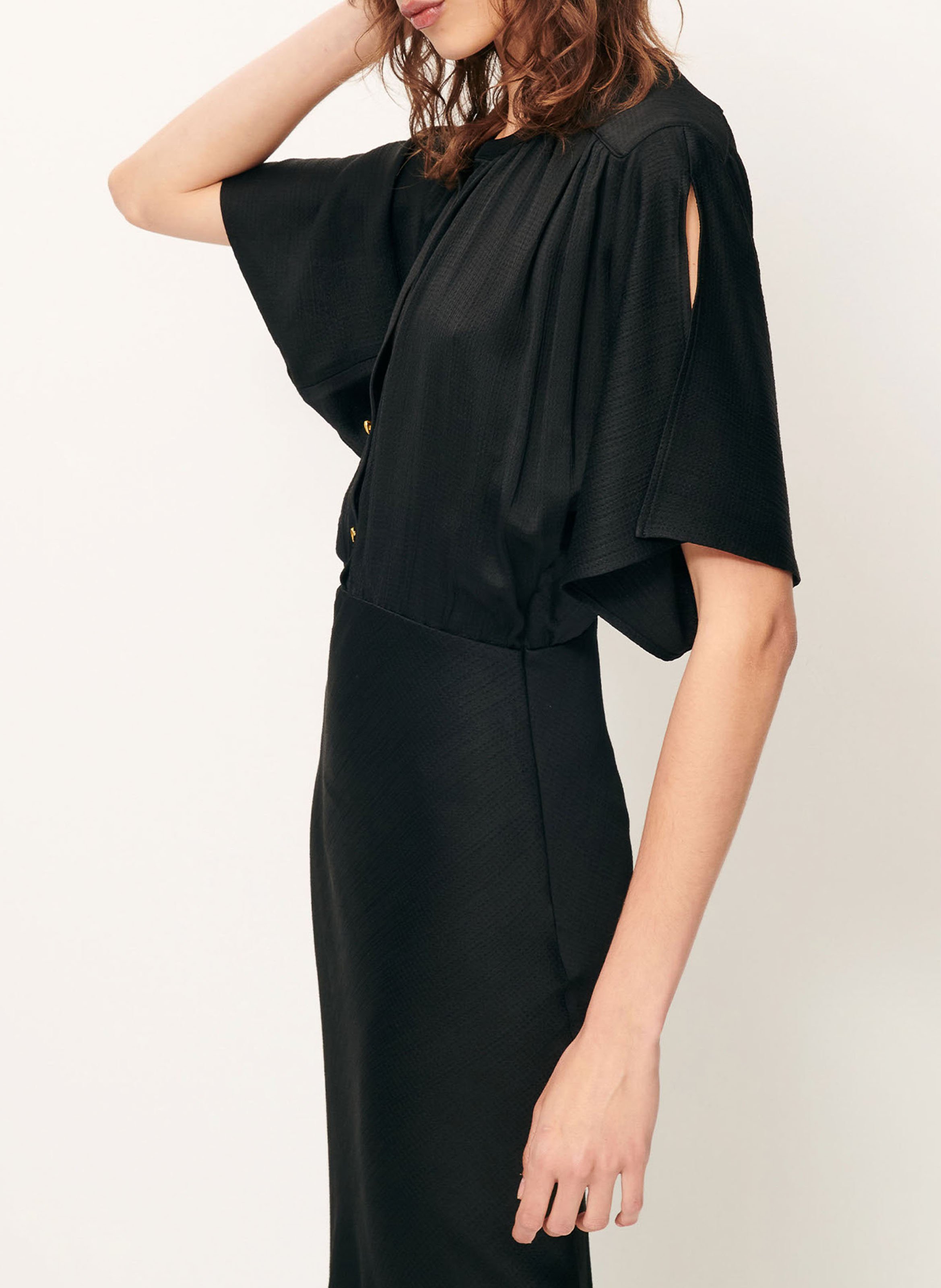 Robe longue col rond  SESSUN Noir