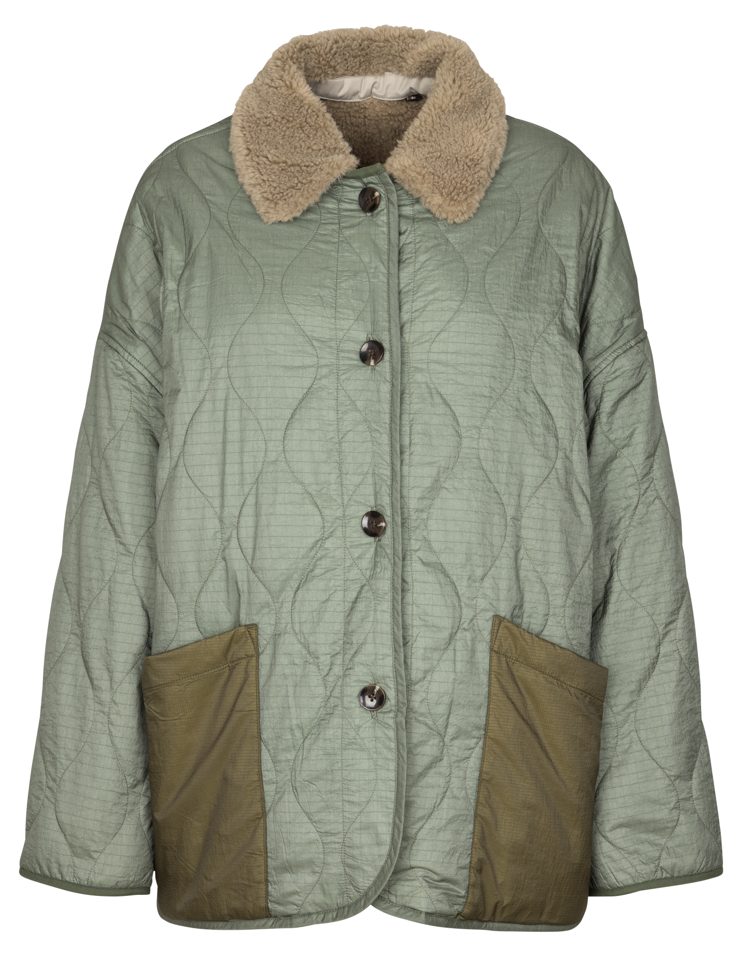 Oversized omkeerbare jas BELLEROSE Groen