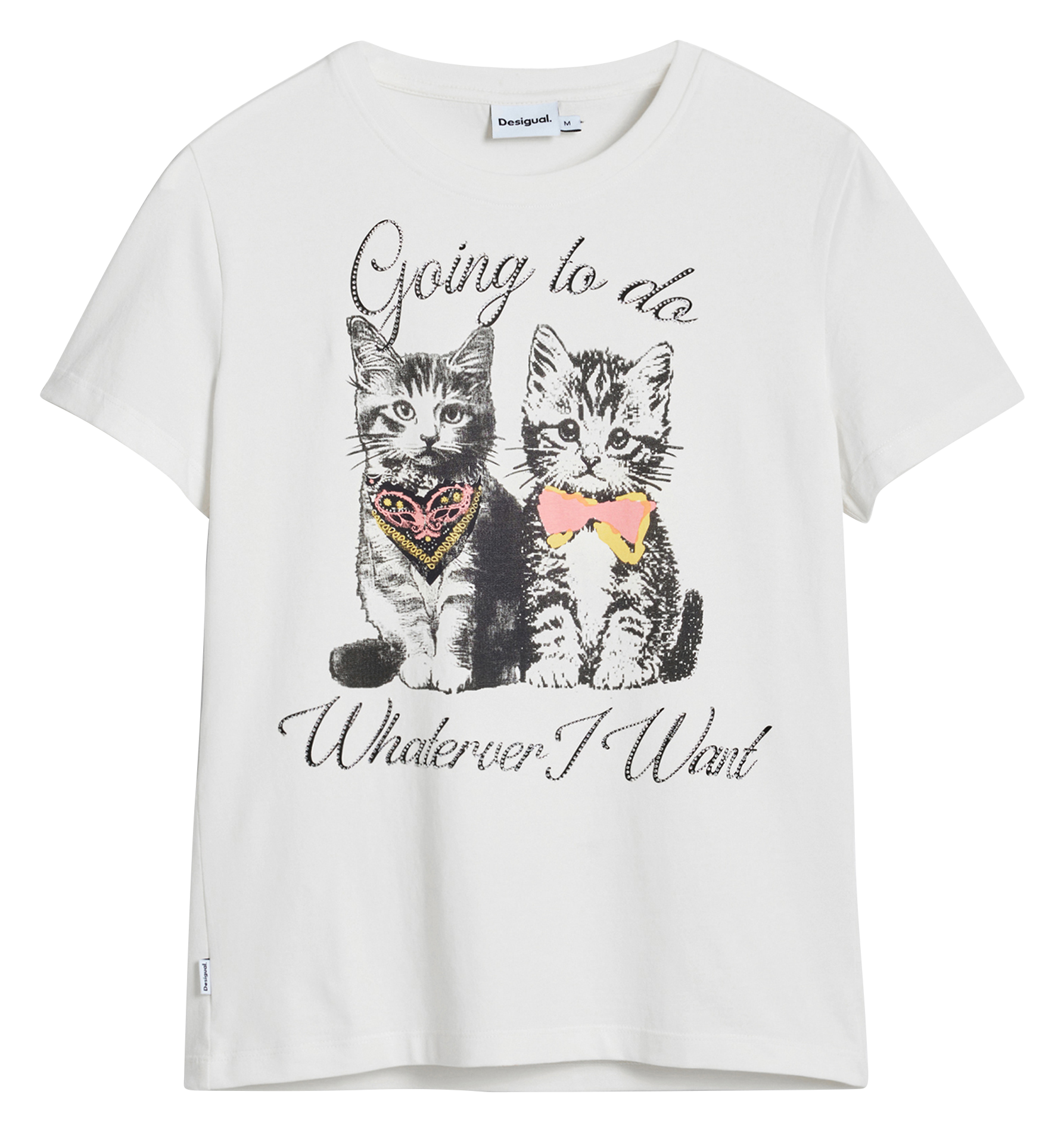 Tee-shirt manches courtes imprimé DESIGUAL Blanc