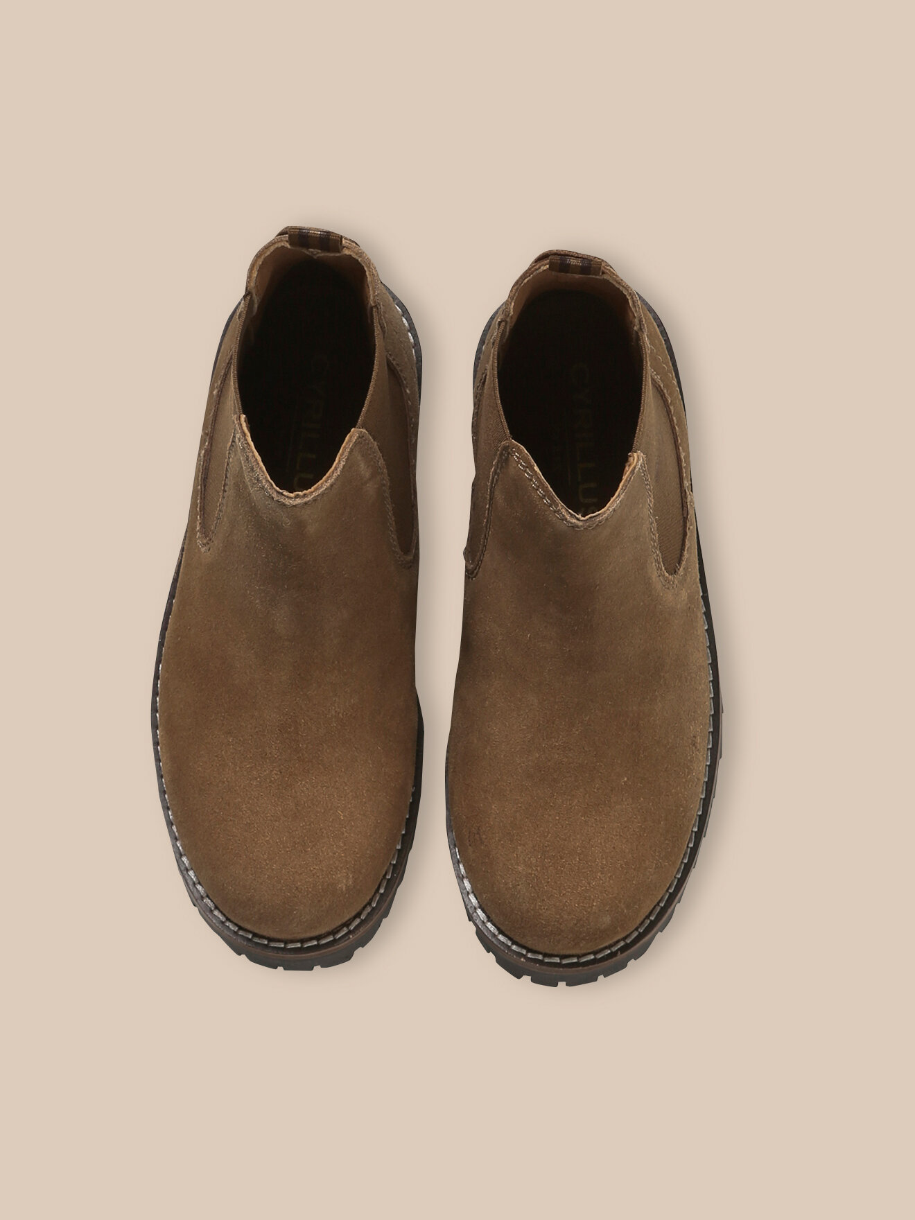 Suede leather Chelsea boots CYRILLUS Brown