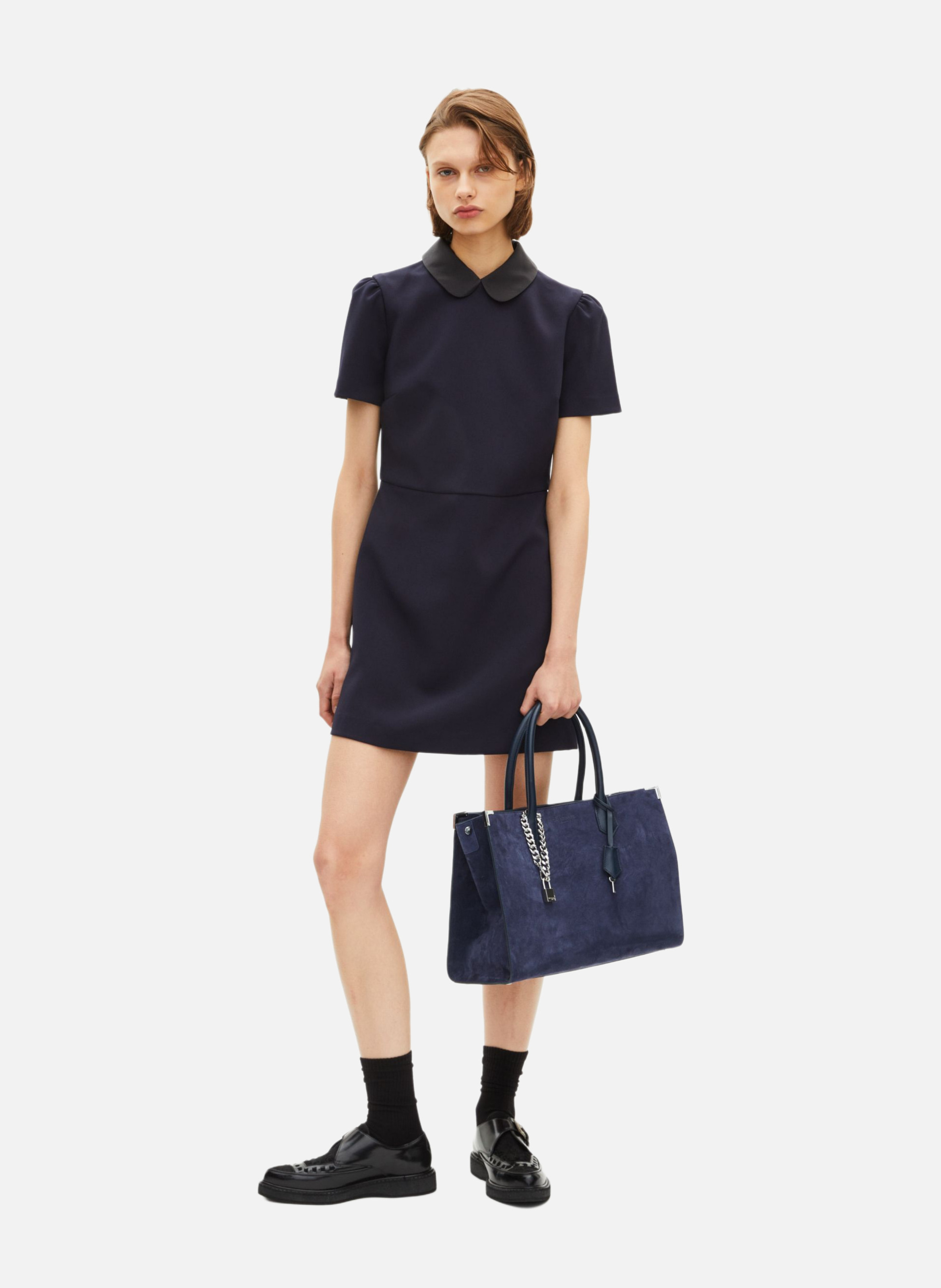 Ming L suede tote bag THE KOOPLES Blue