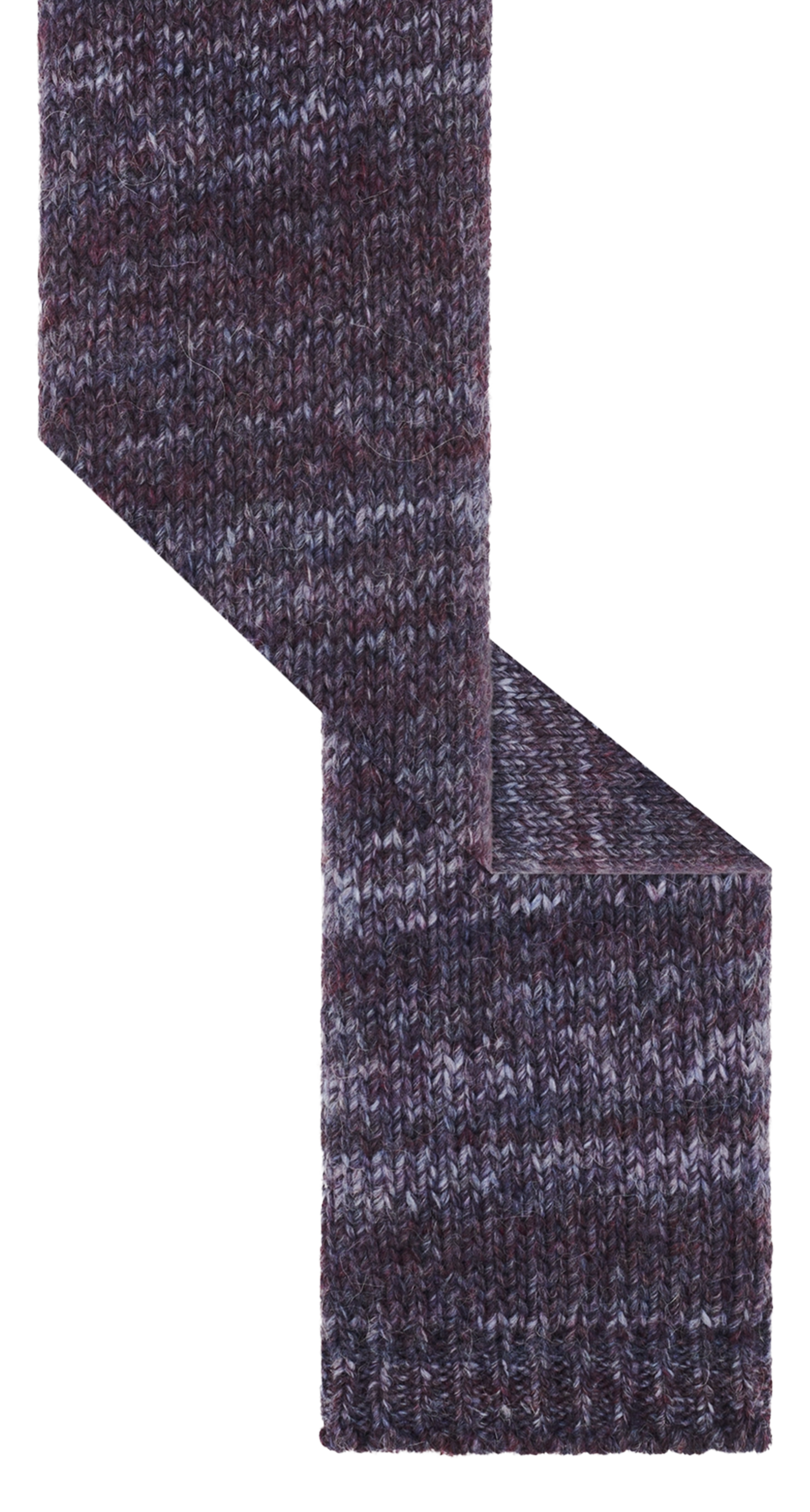 Thick heathered wool scarf PABLO Purple