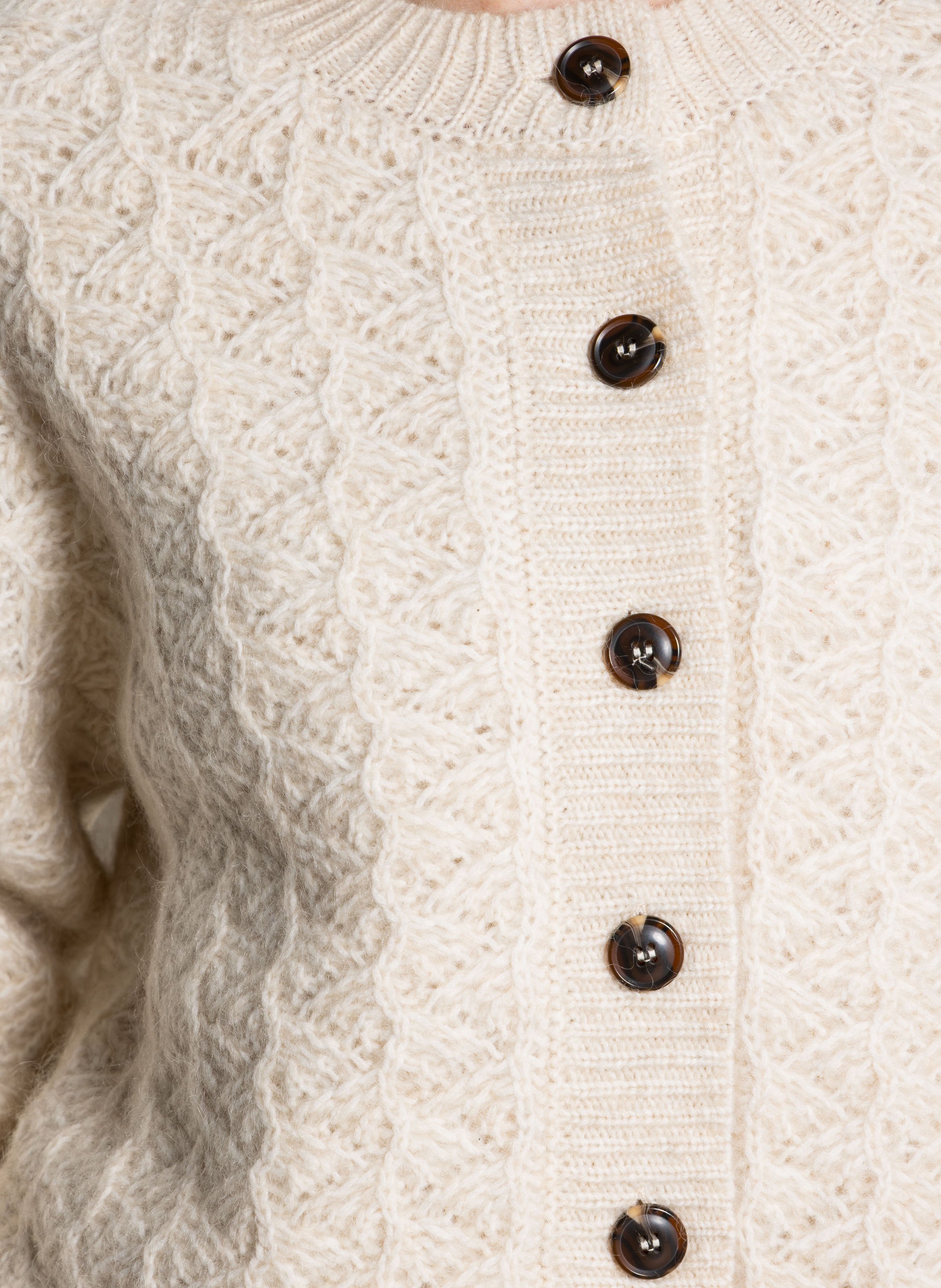 Straight knitted knit vest MAISON 123 White