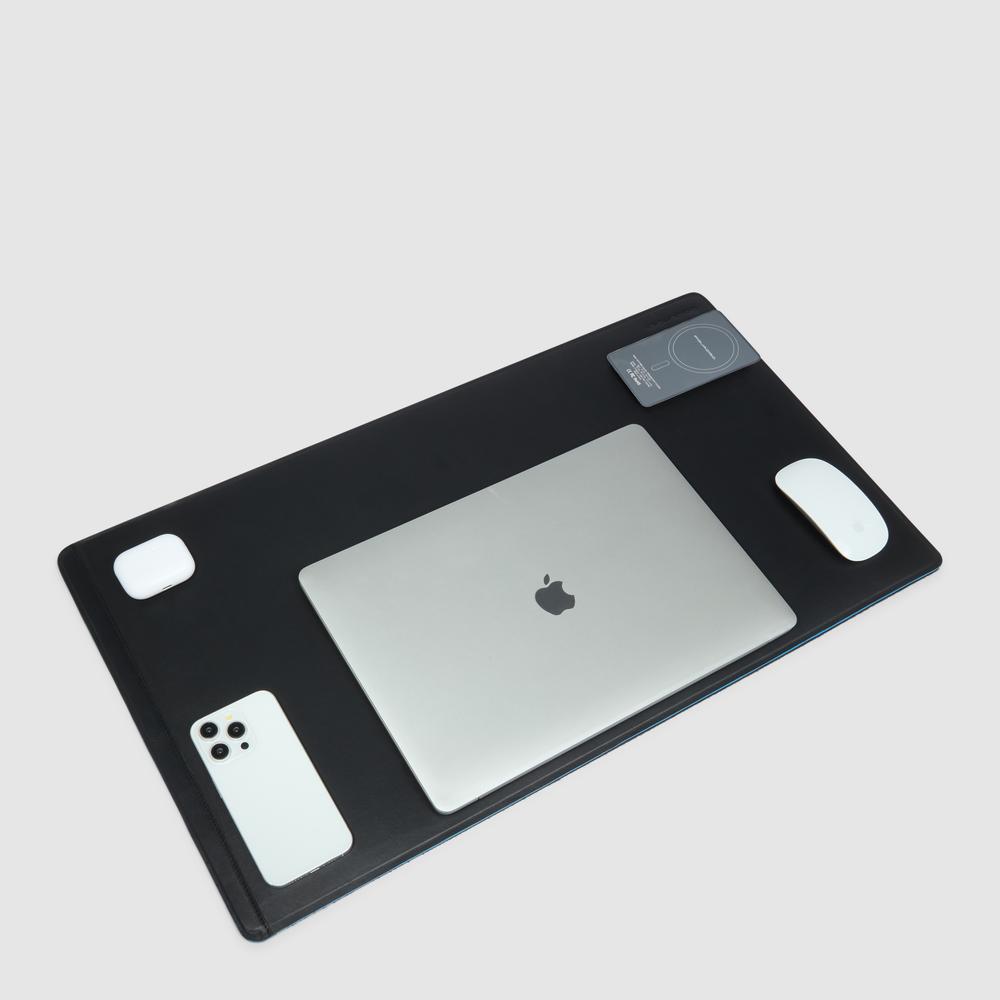 Leather desk pad PIQUADRO Black