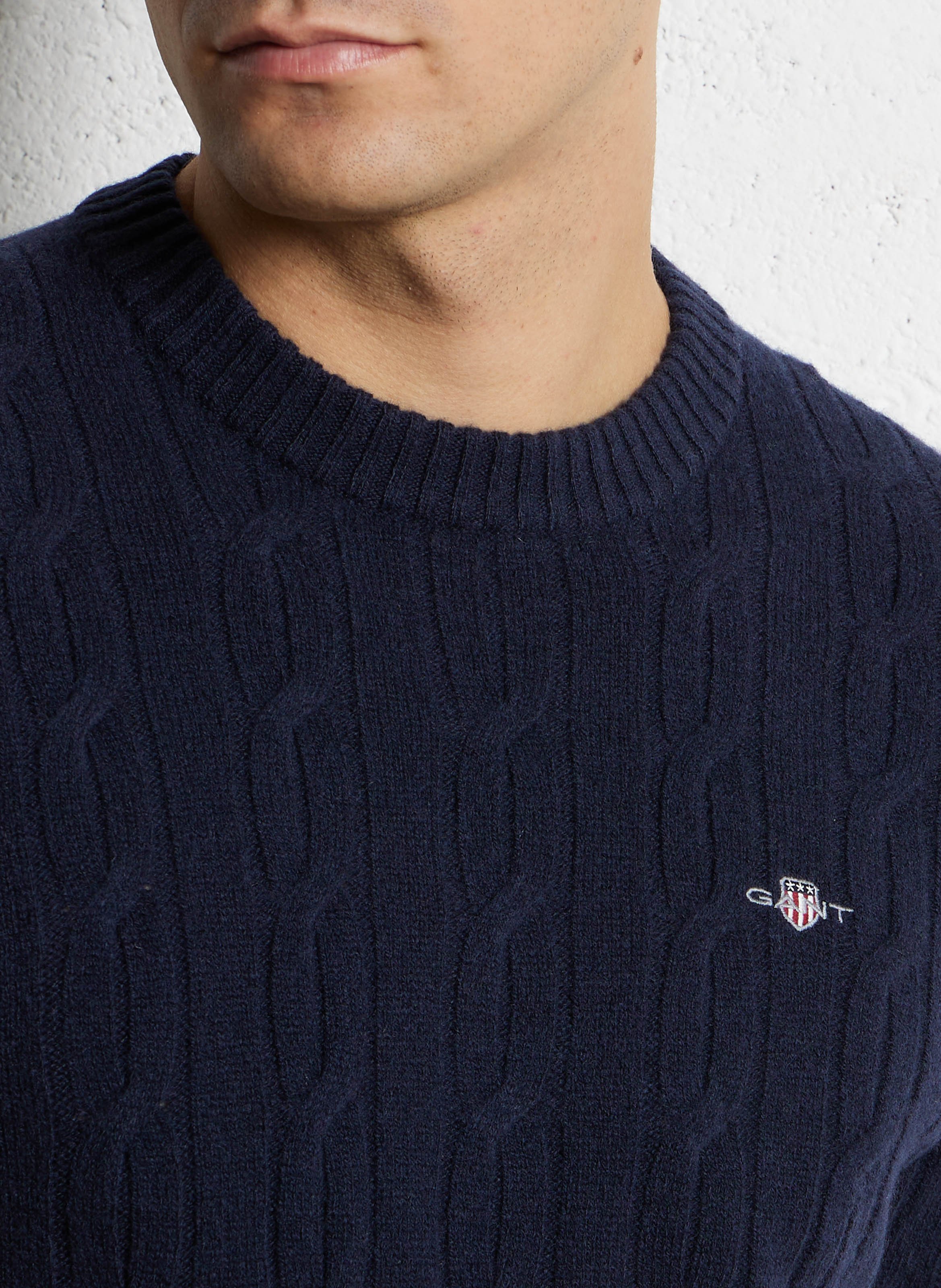 Woleg round-neck oversized wool sweater GANT Blue