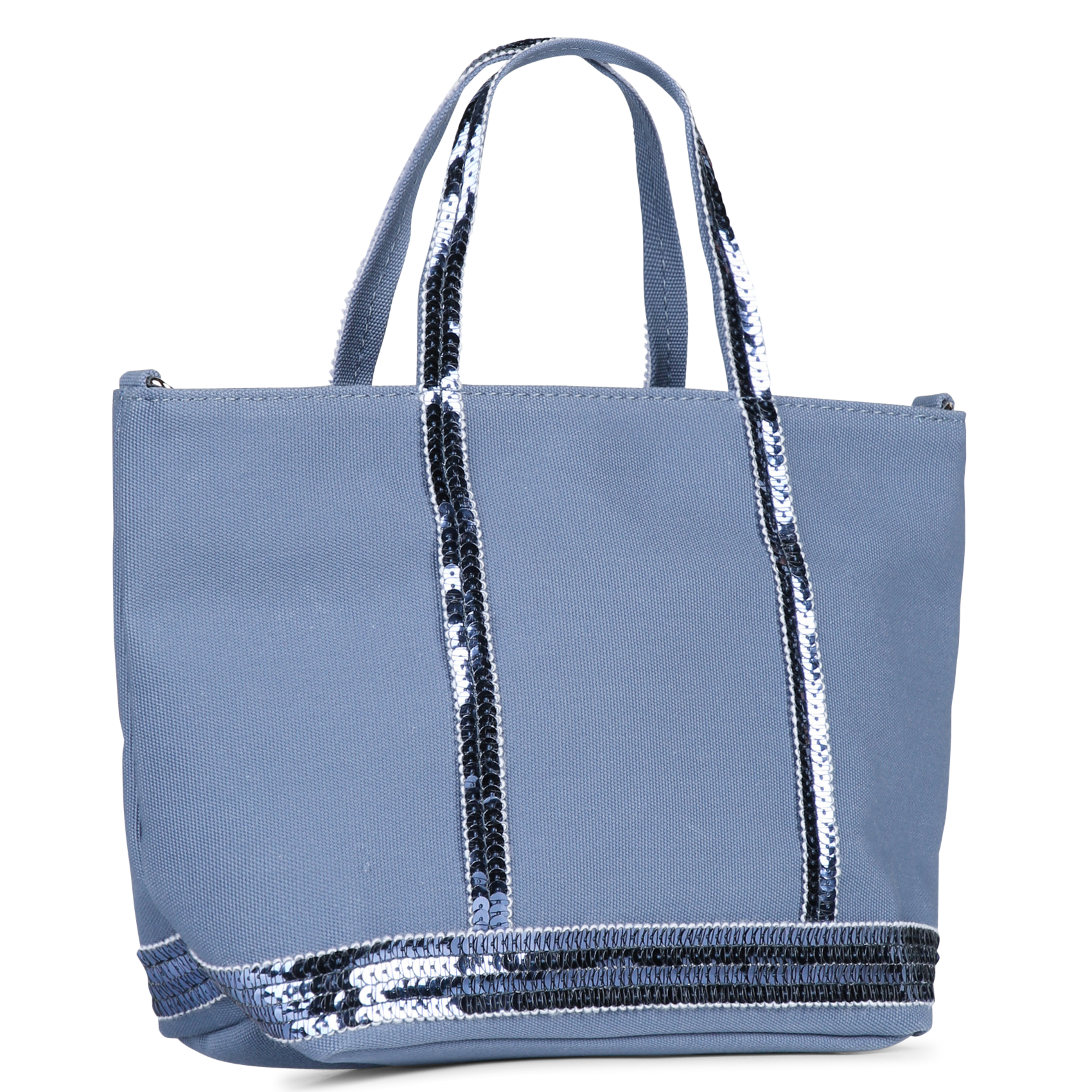 Mini cabas XS toile et sequins VANESSA BRUNO Bleu