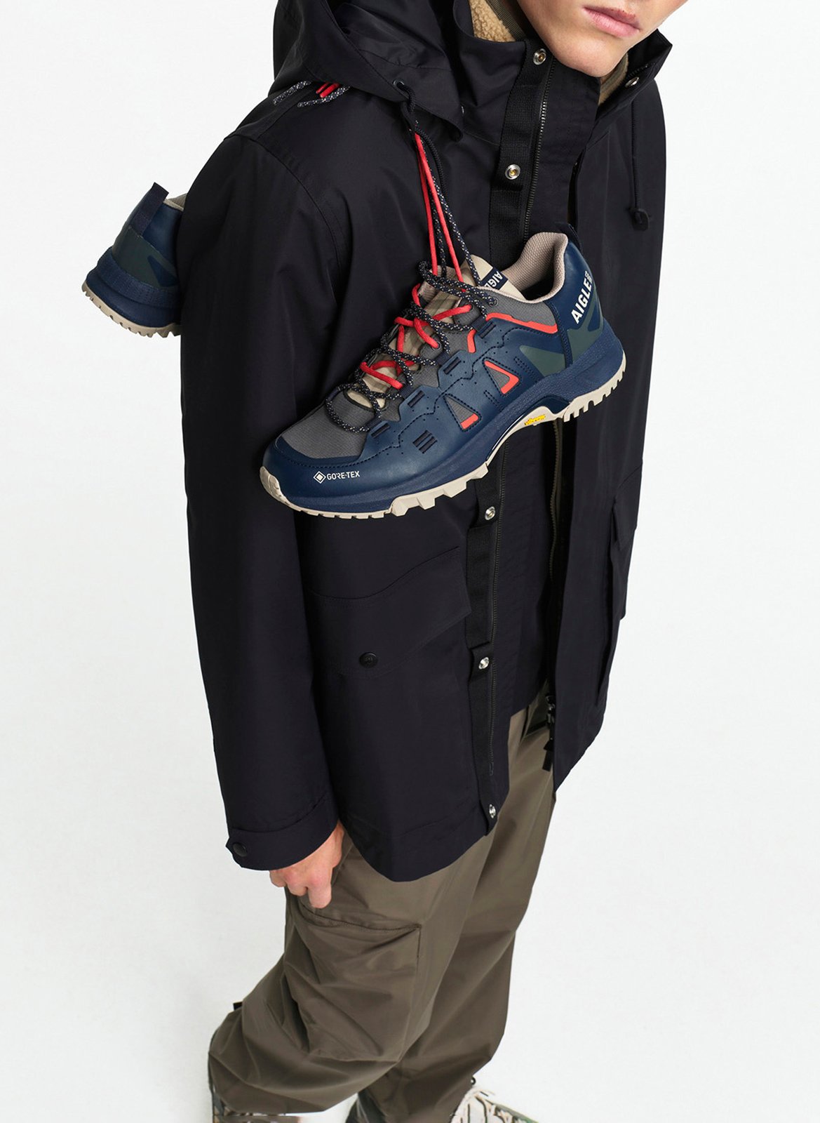 Parka col montant  AIGLE Noir